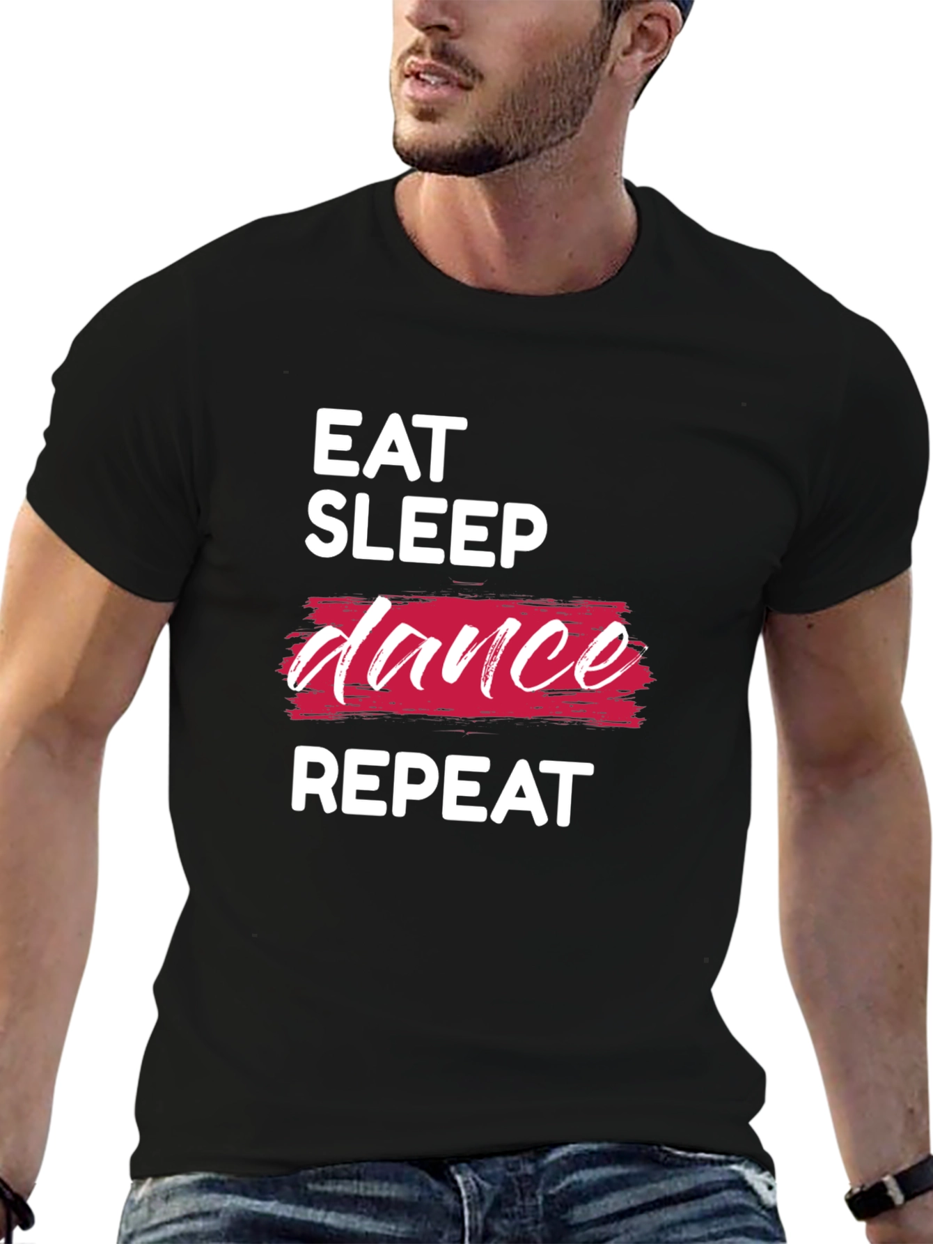 Eat Sleep Dance Repeat T-Shirt - Black Graphic Tee