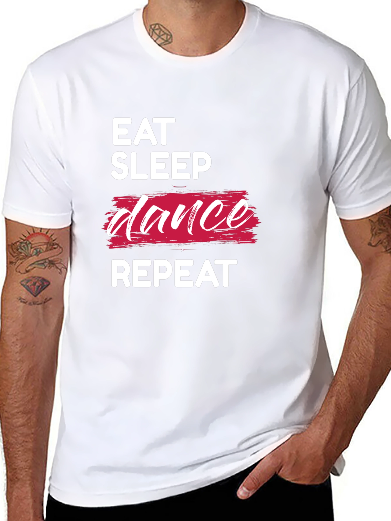 Eat Sleep Dance Repeat T-Shirt - Black Graphic Tee