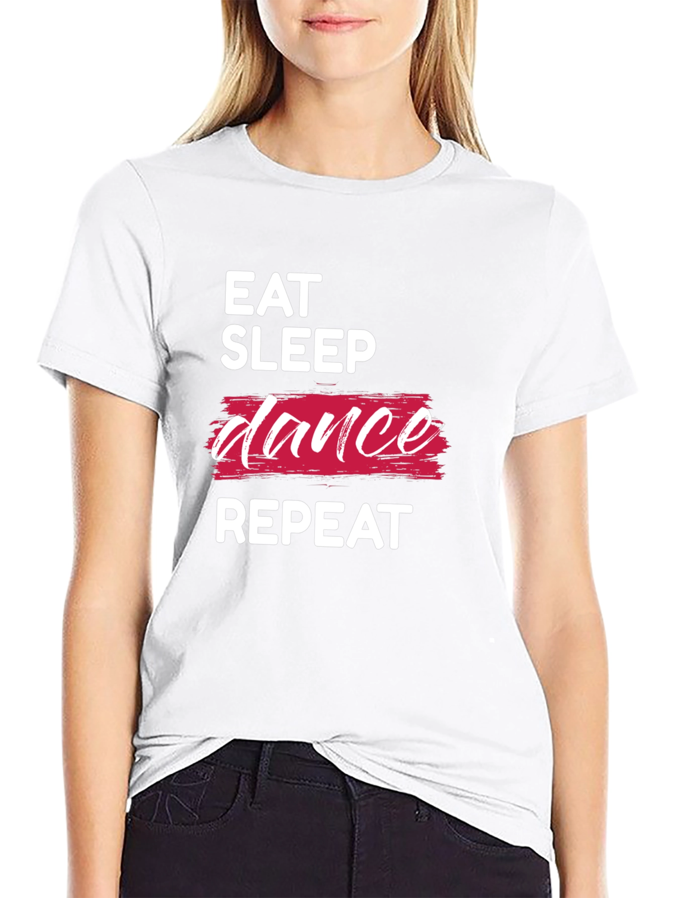 Eat Sleep Dance Repeat T-Shirt - Black Graphic Tee