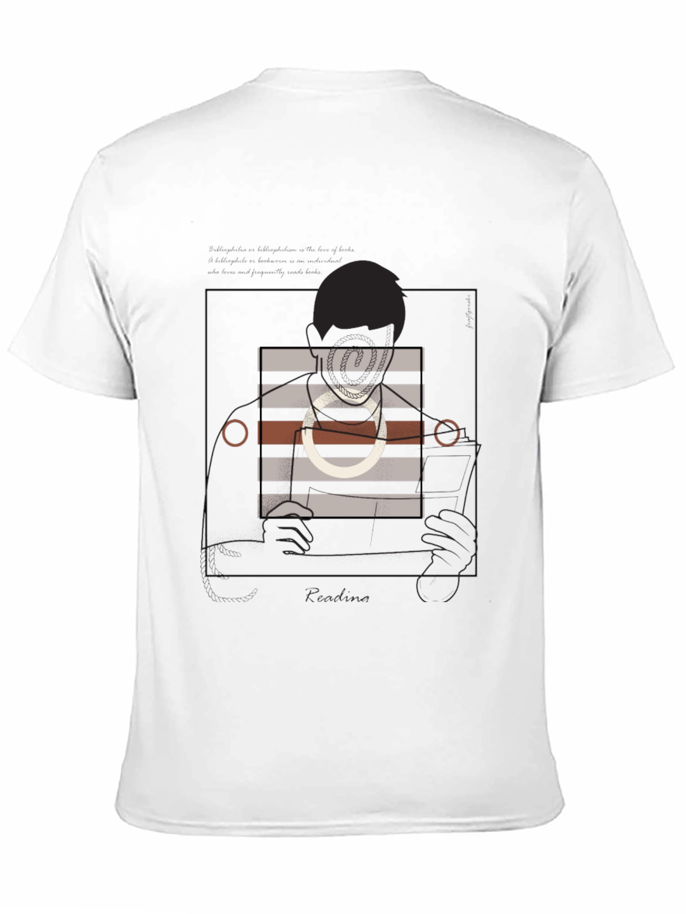Modern Graphic Tee - Abstract Portrait Black Shirt