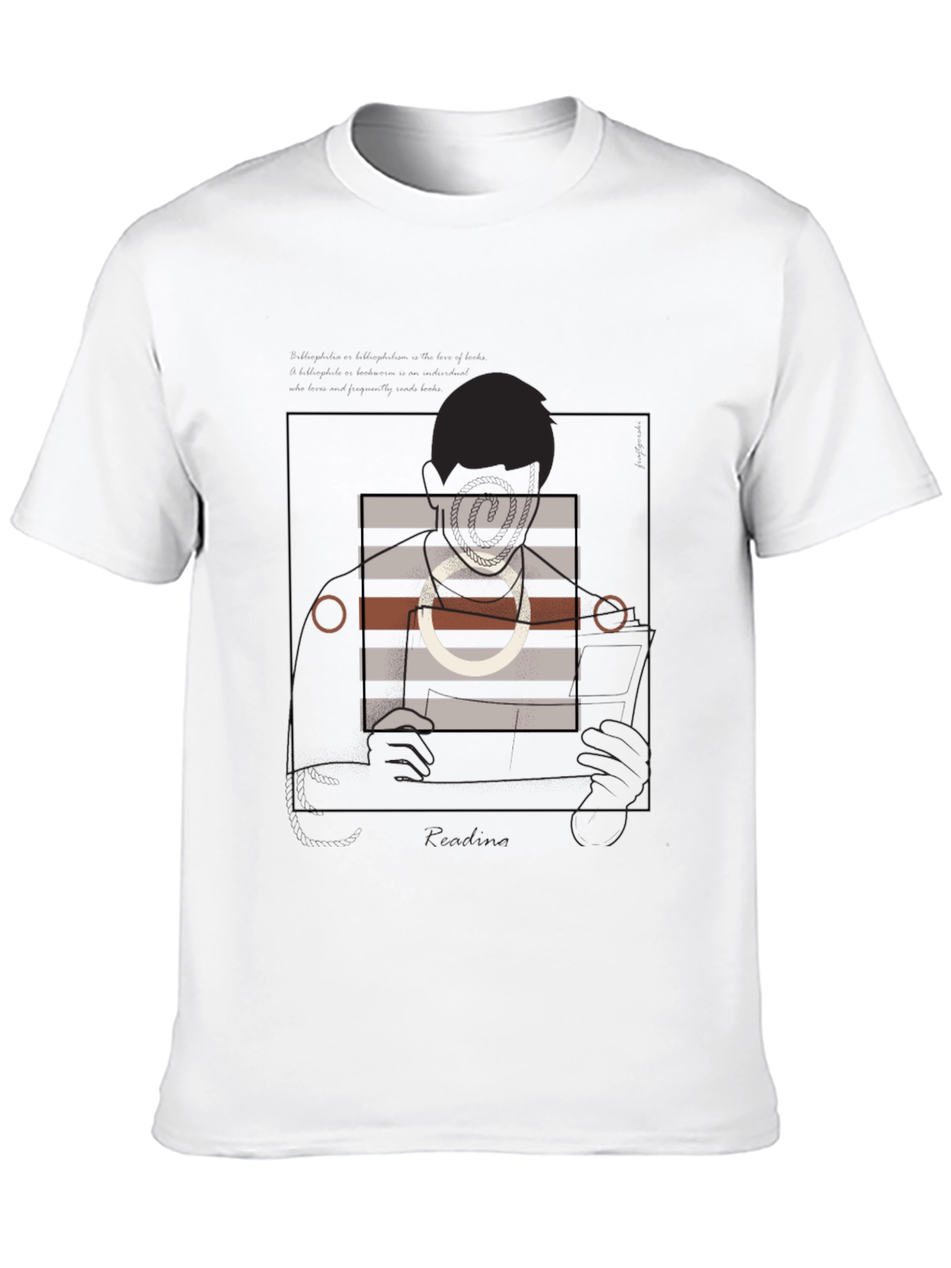 Modern Graphic Tee - Abstract Portrait Black Shirt