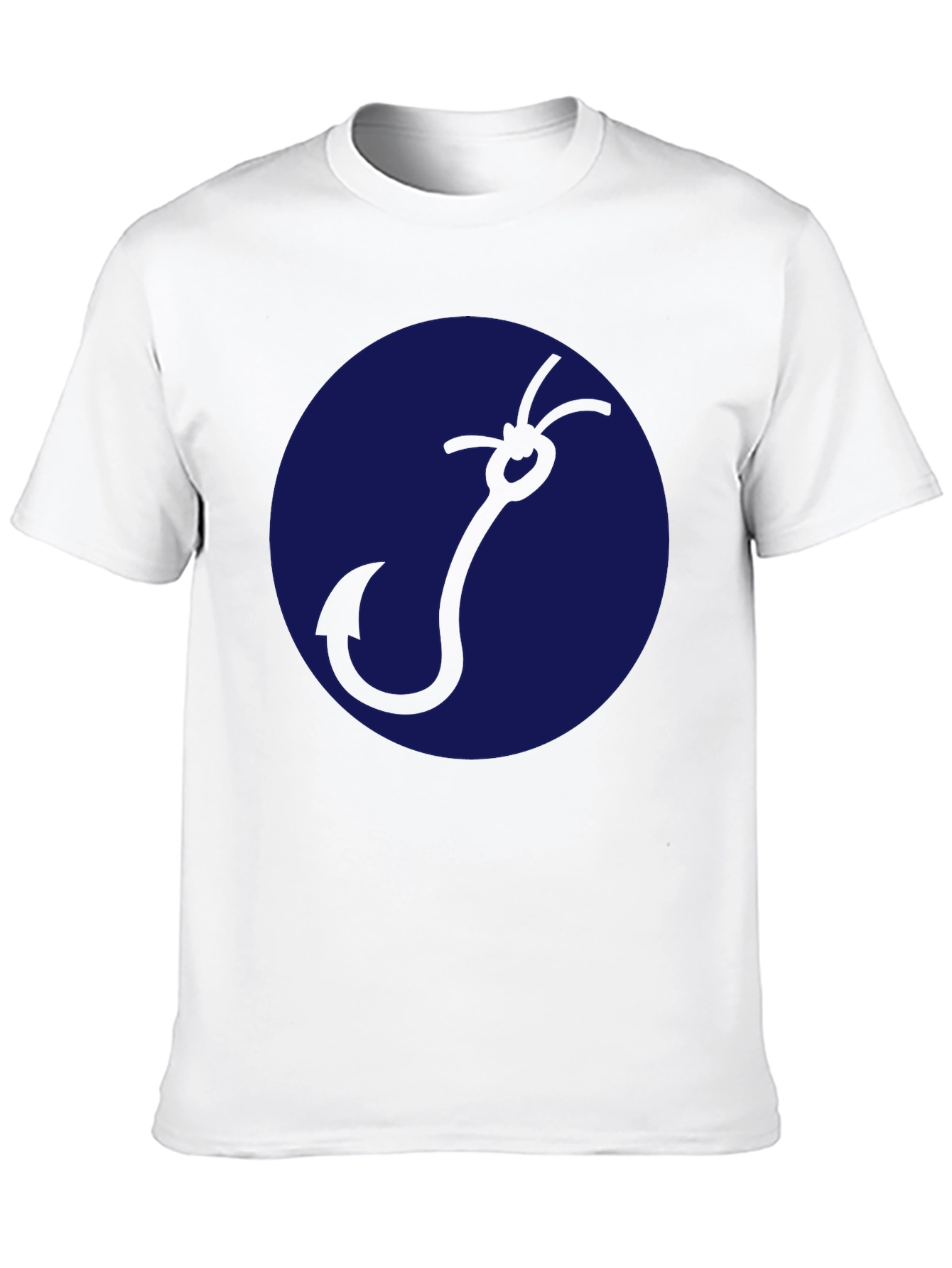 Fishing Hook Graphic Tee - Mens Black Cotton Shirt