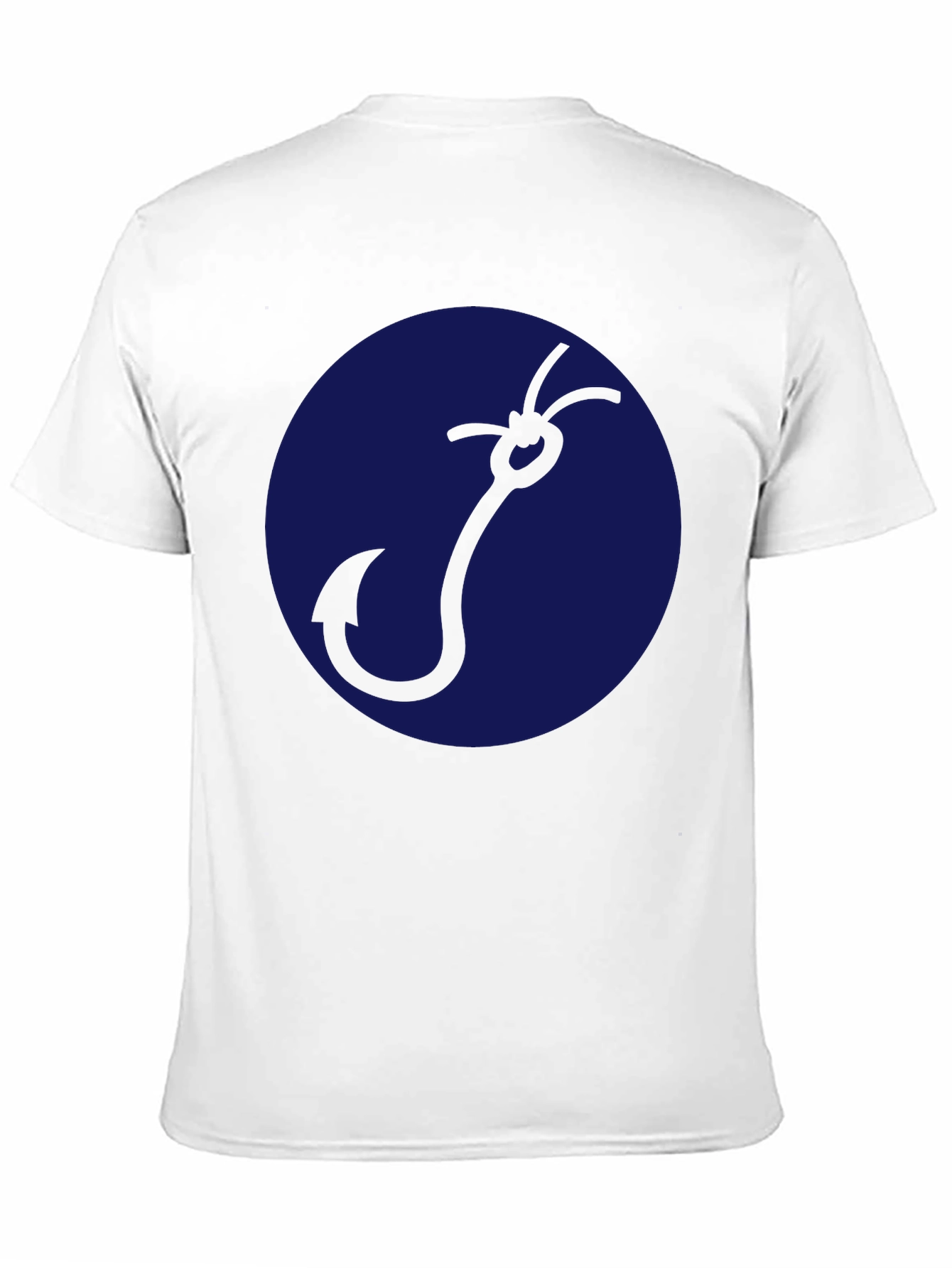 Fishing Hook Graphic Tee - Mens Black Cotton Shirt