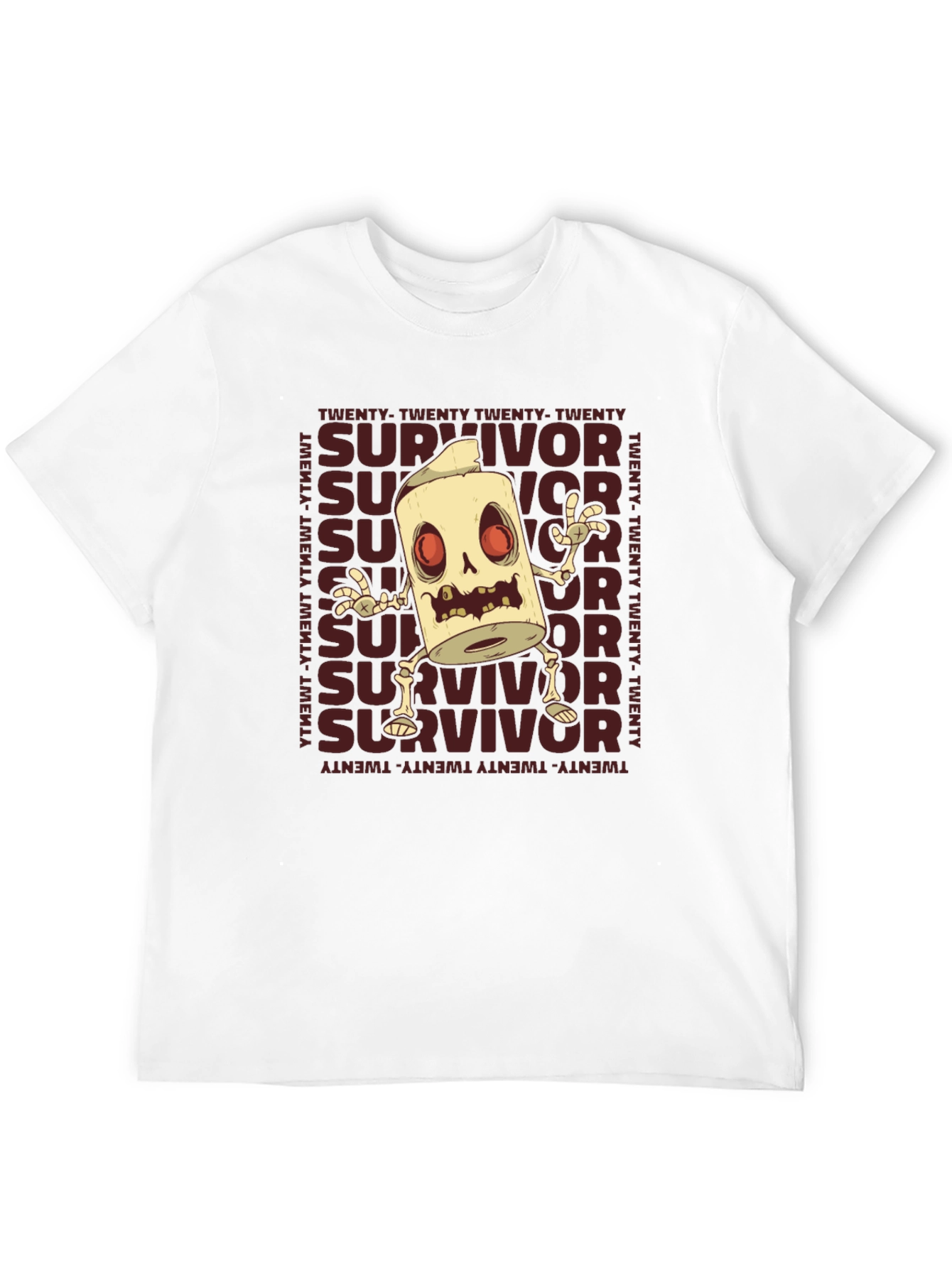 Survivor Skeleton Graphic Print T-Shirt