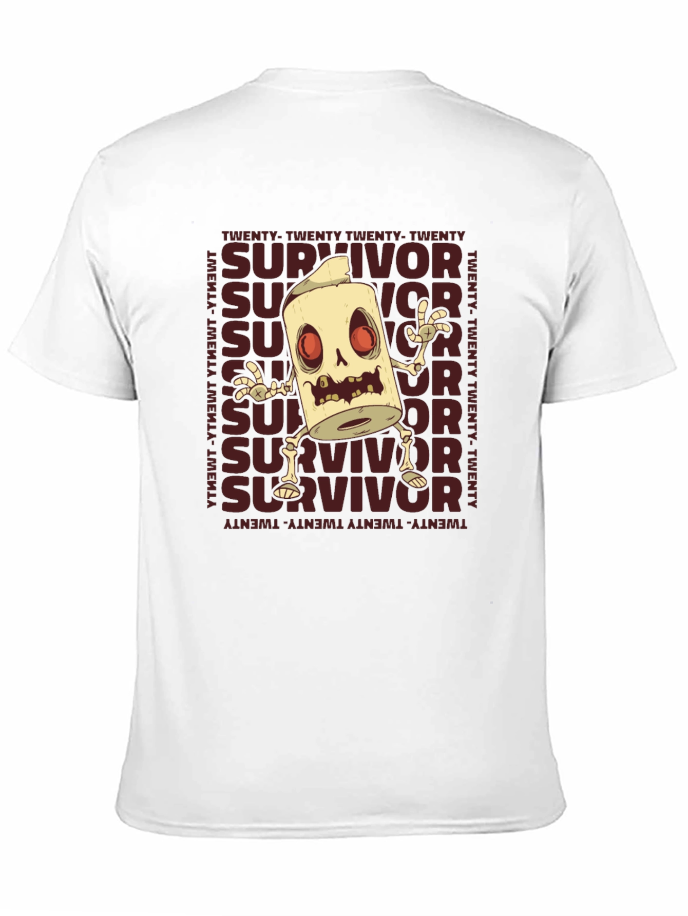 Survivor Skeleton Graphic Print T-Shirt