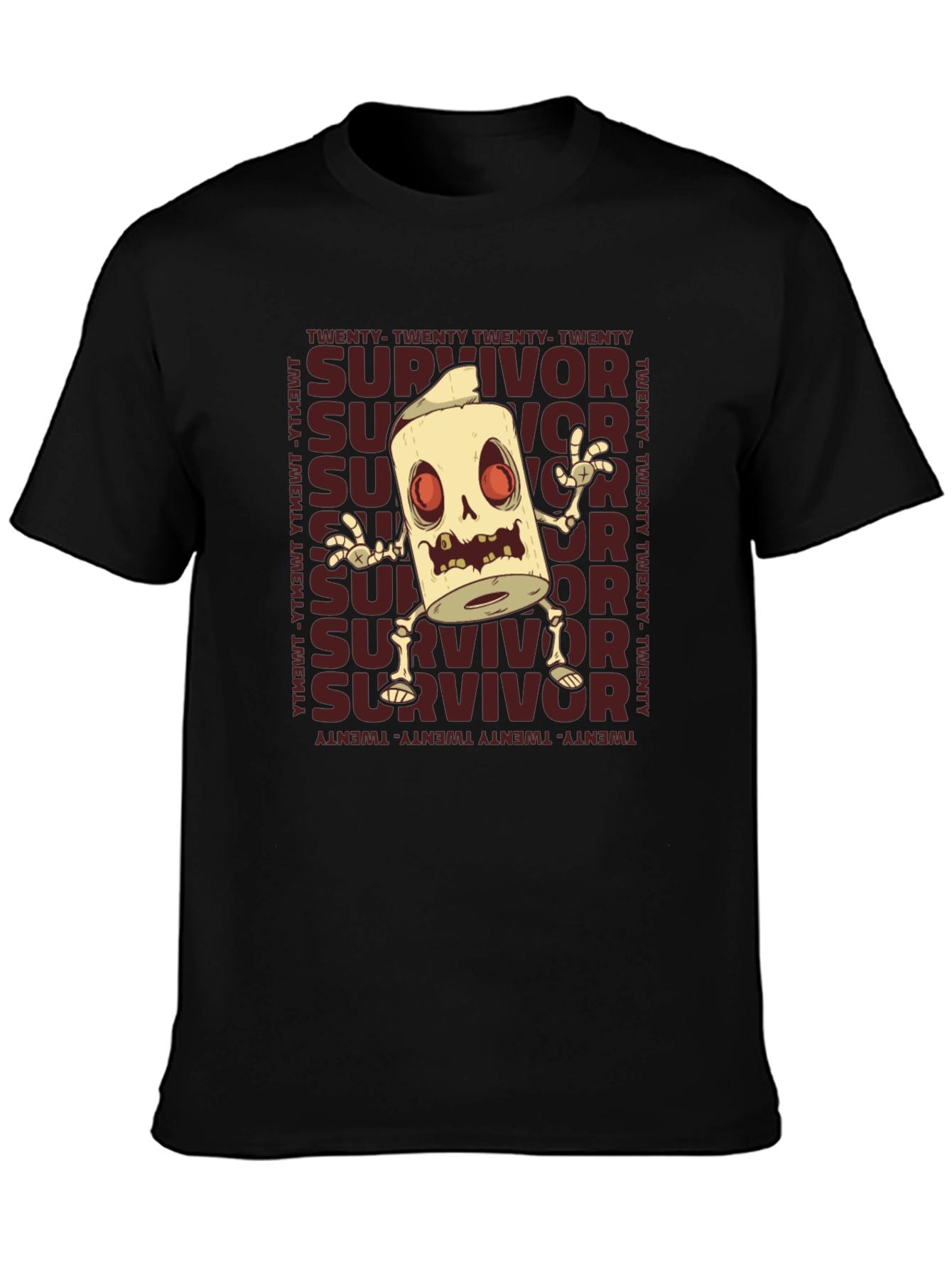 Survivor Skeleton Graphic Print T-Shirt