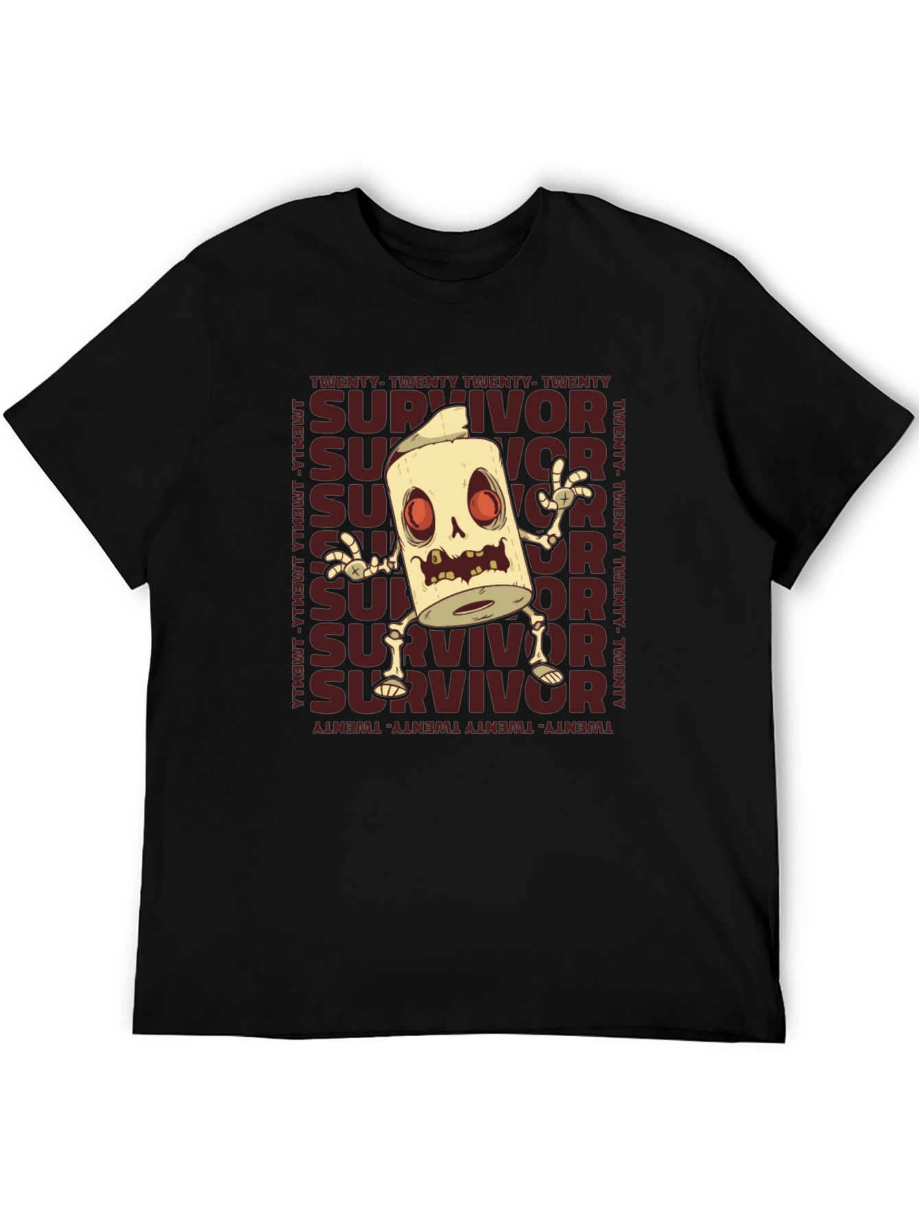 Survivor Skeleton Graphic Print T-Shirt
