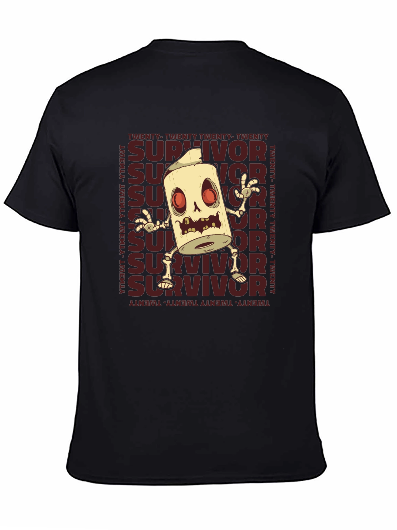 Survivor Skeleton Graphic Print T-Shirt