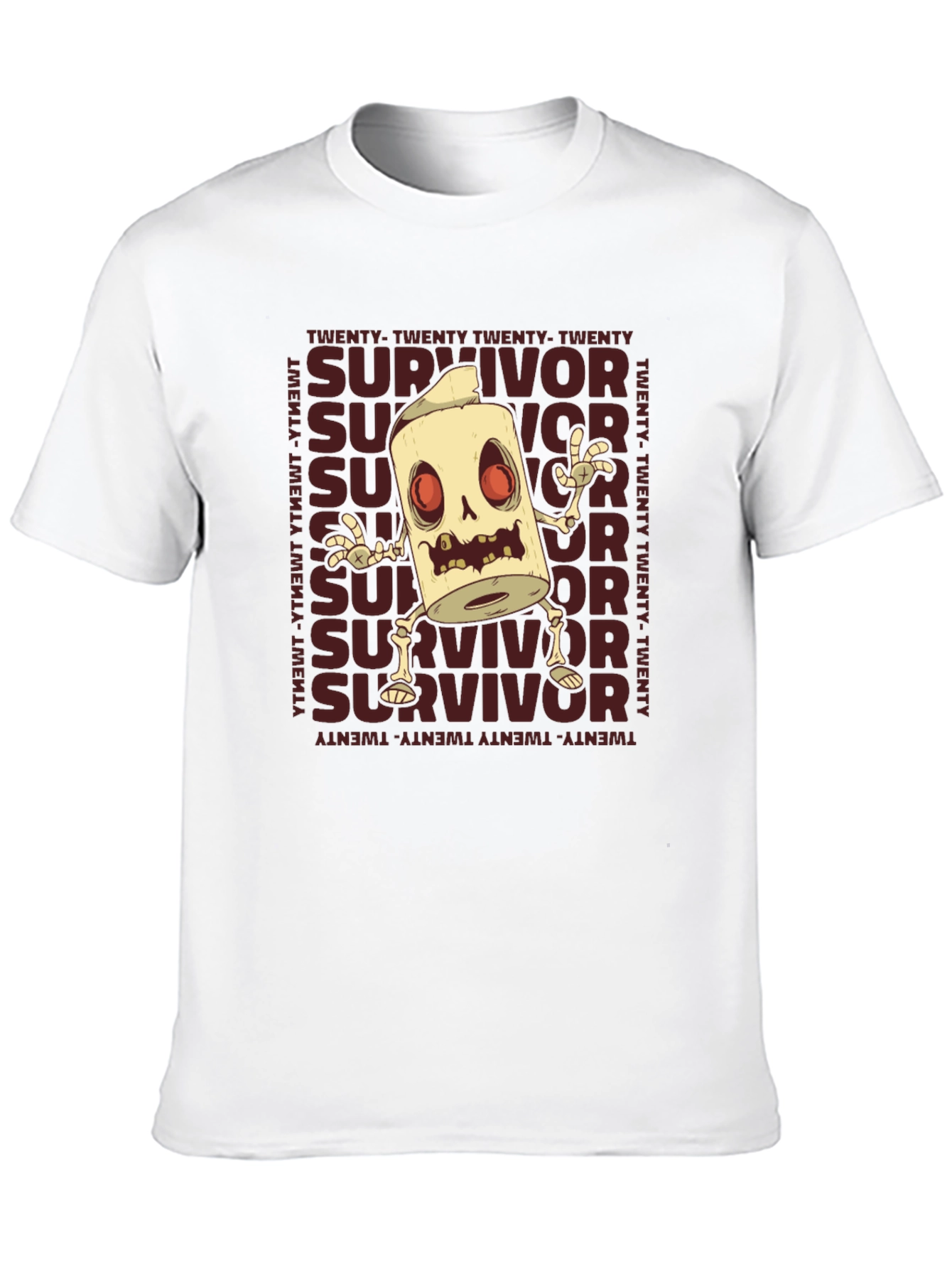 Survivor Skeleton Graphic Print T-Shirt