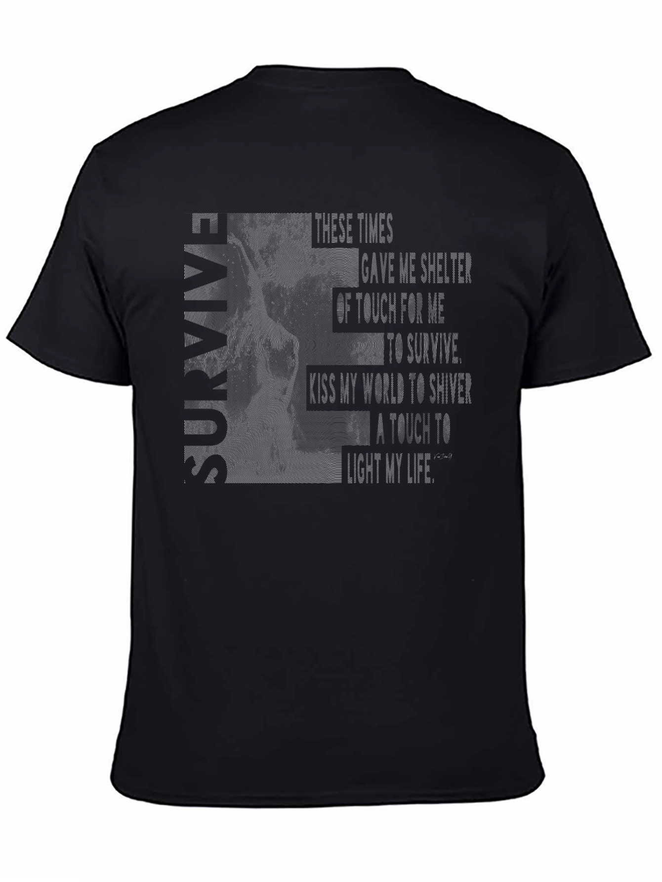 SURVIVE Graphic Print T-Shirt - Modern Crew Neck Tee