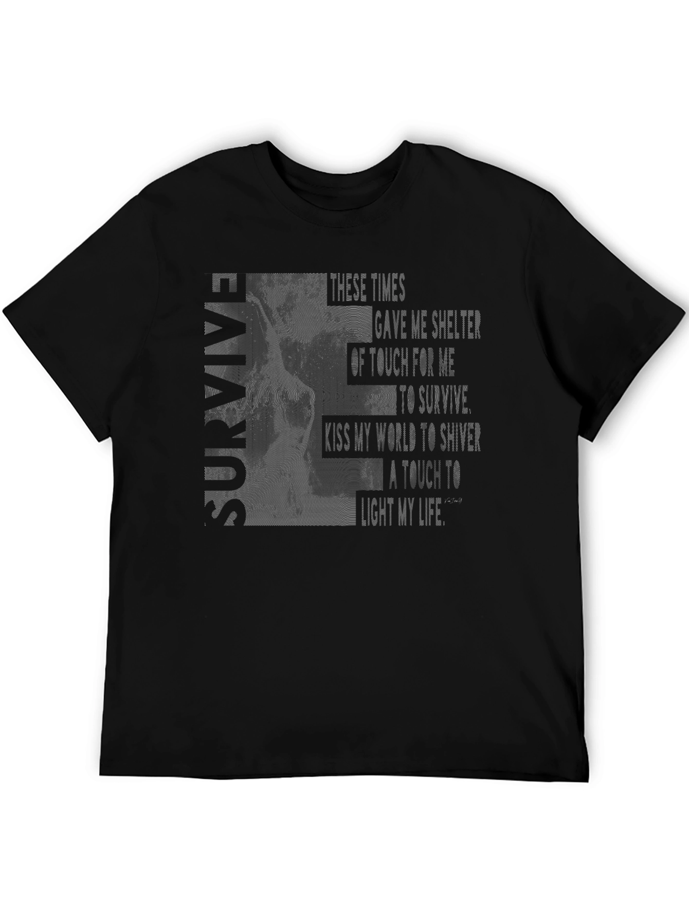 SURVIVE Graphic Print T-Shirt - Modern Crew Neck Tee