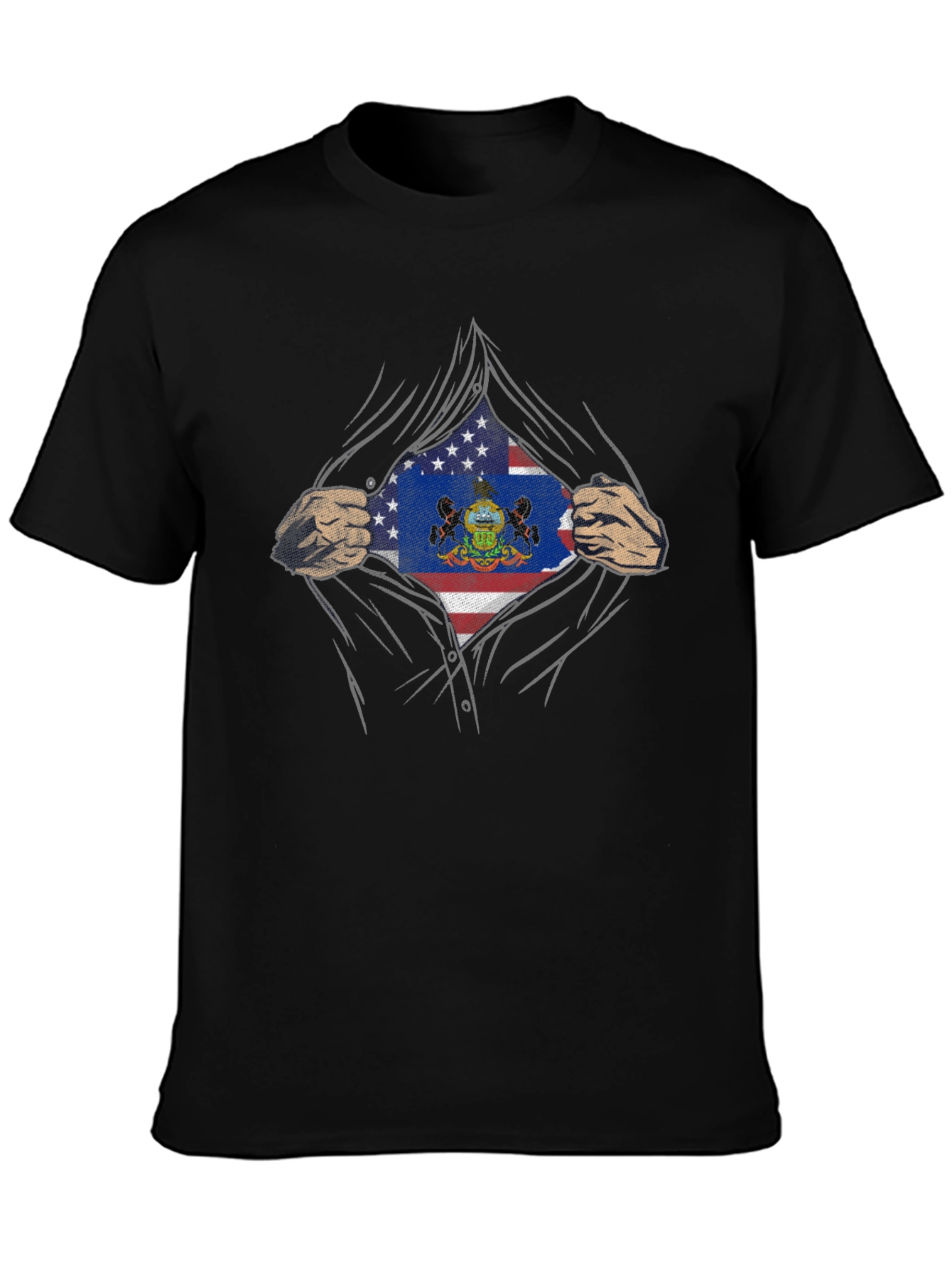 West Virginia Flag Superhero T-Shirt