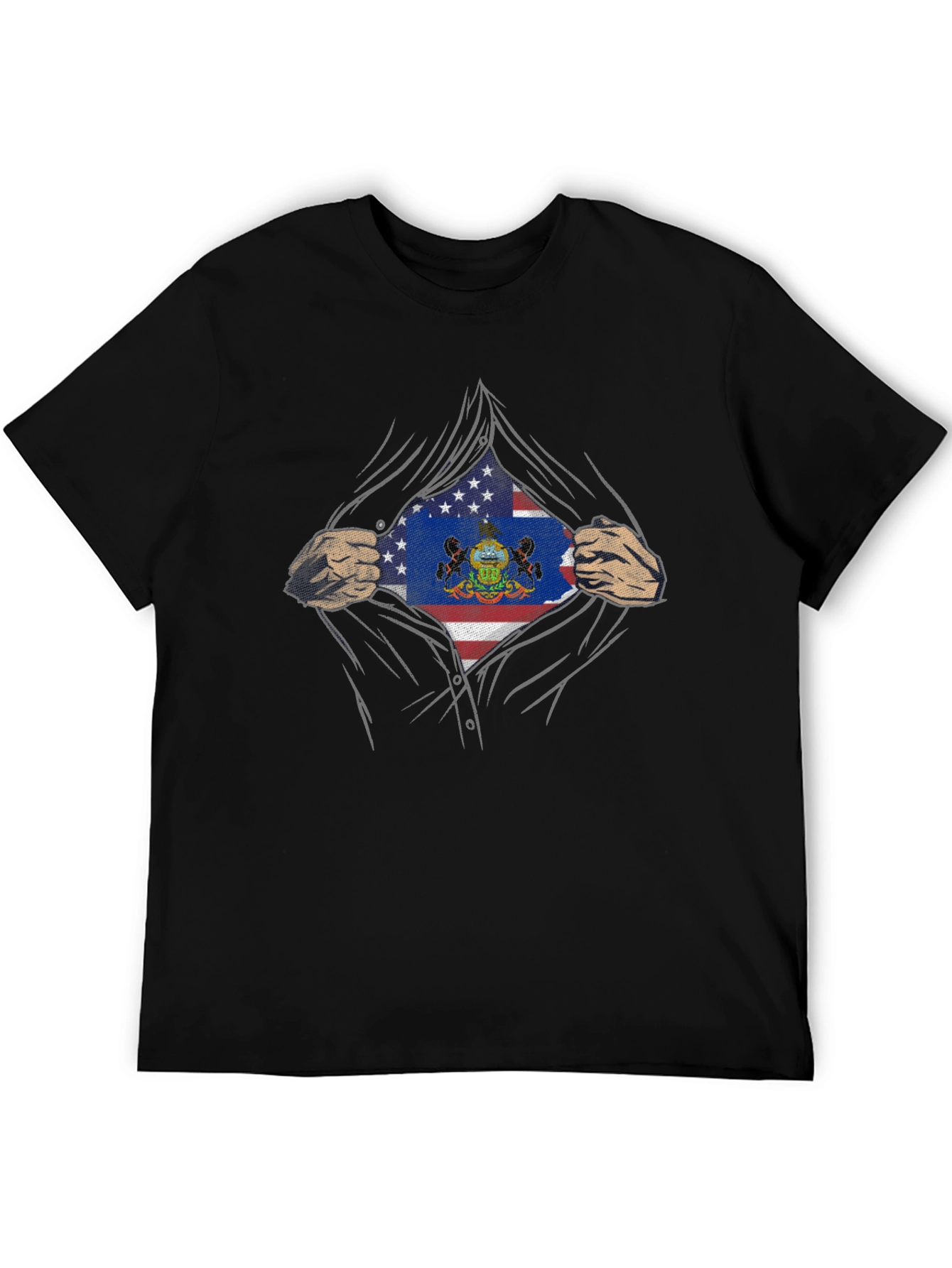 West Virginia Flag Superhero T-Shirt
