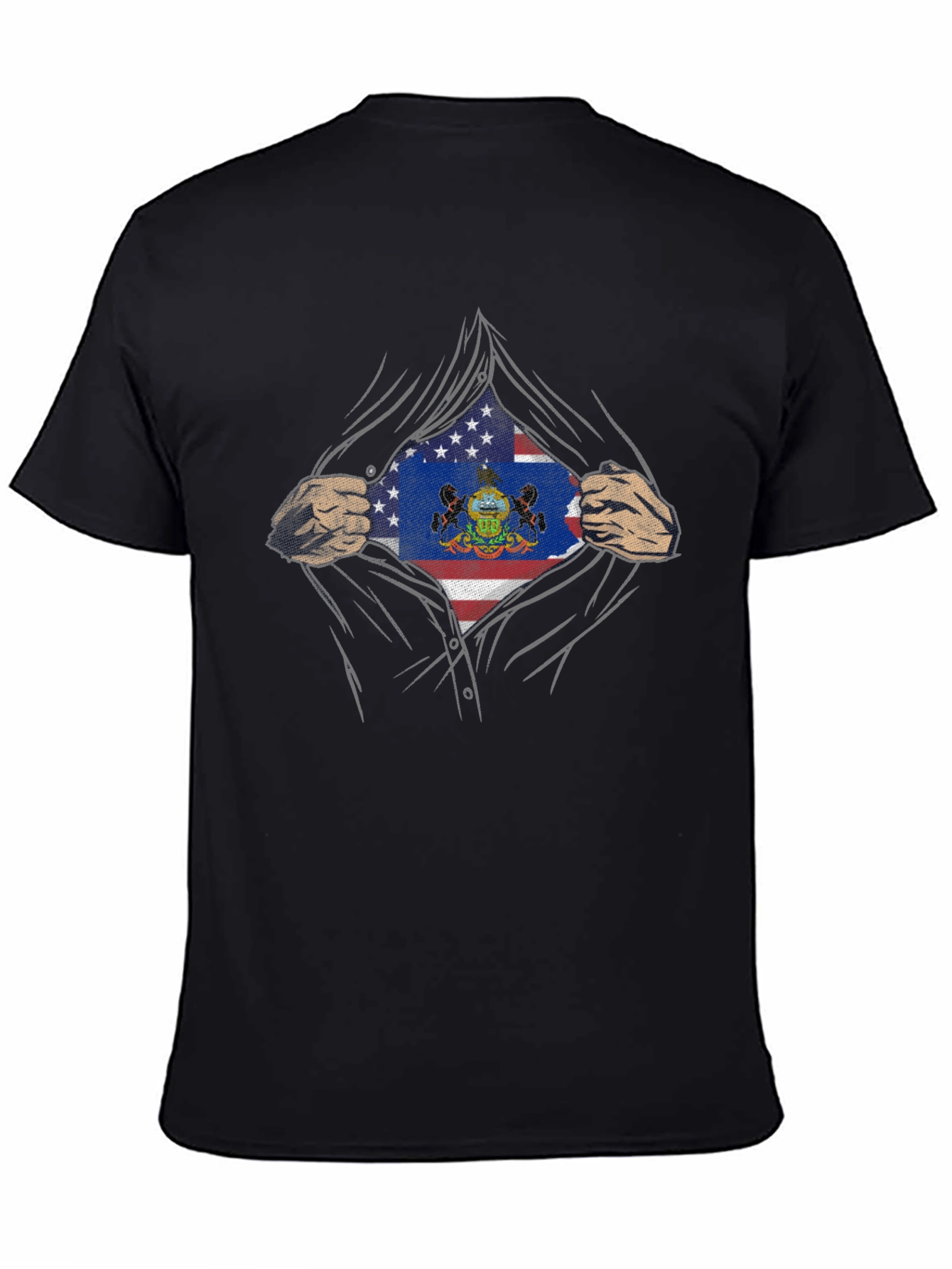 West Virginia Flag Superhero T-Shirt
