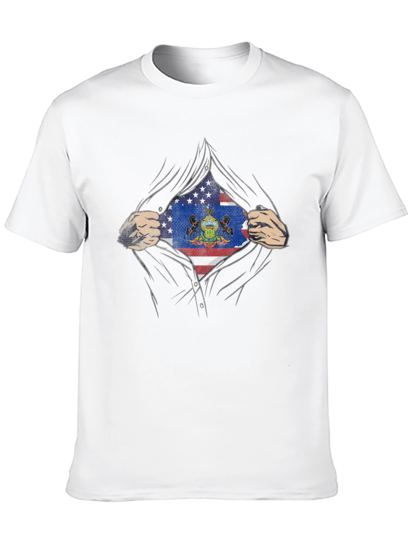 West Virginia Flag Superhero T-Shirt