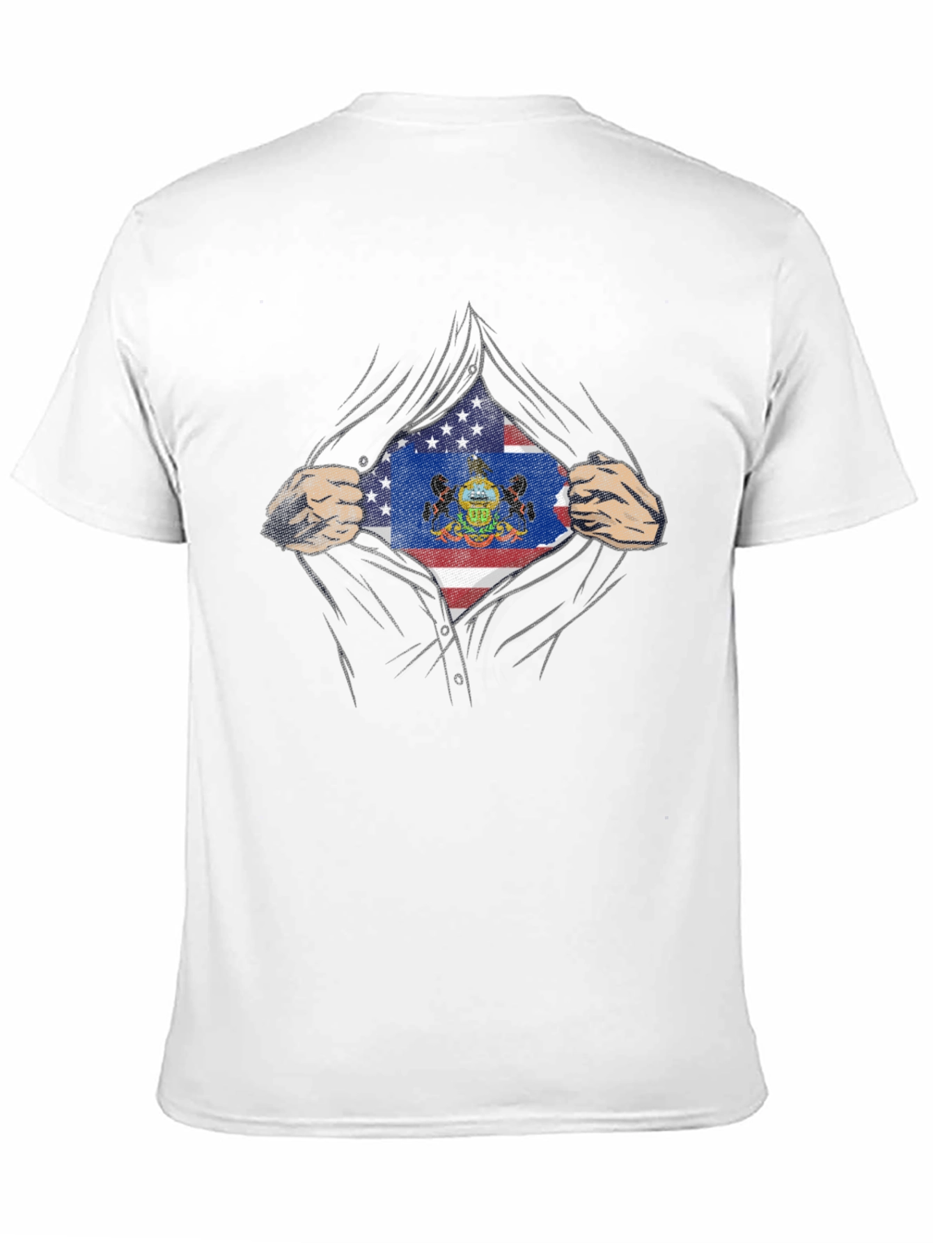 West Virginia Flag Superhero T-Shirt