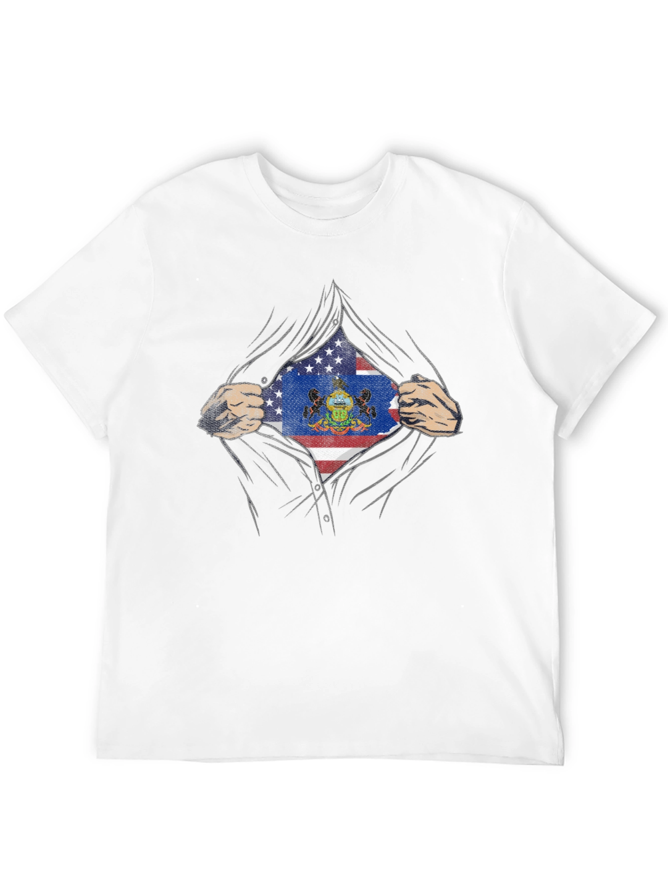 West Virginia Flag Superhero T-Shirt