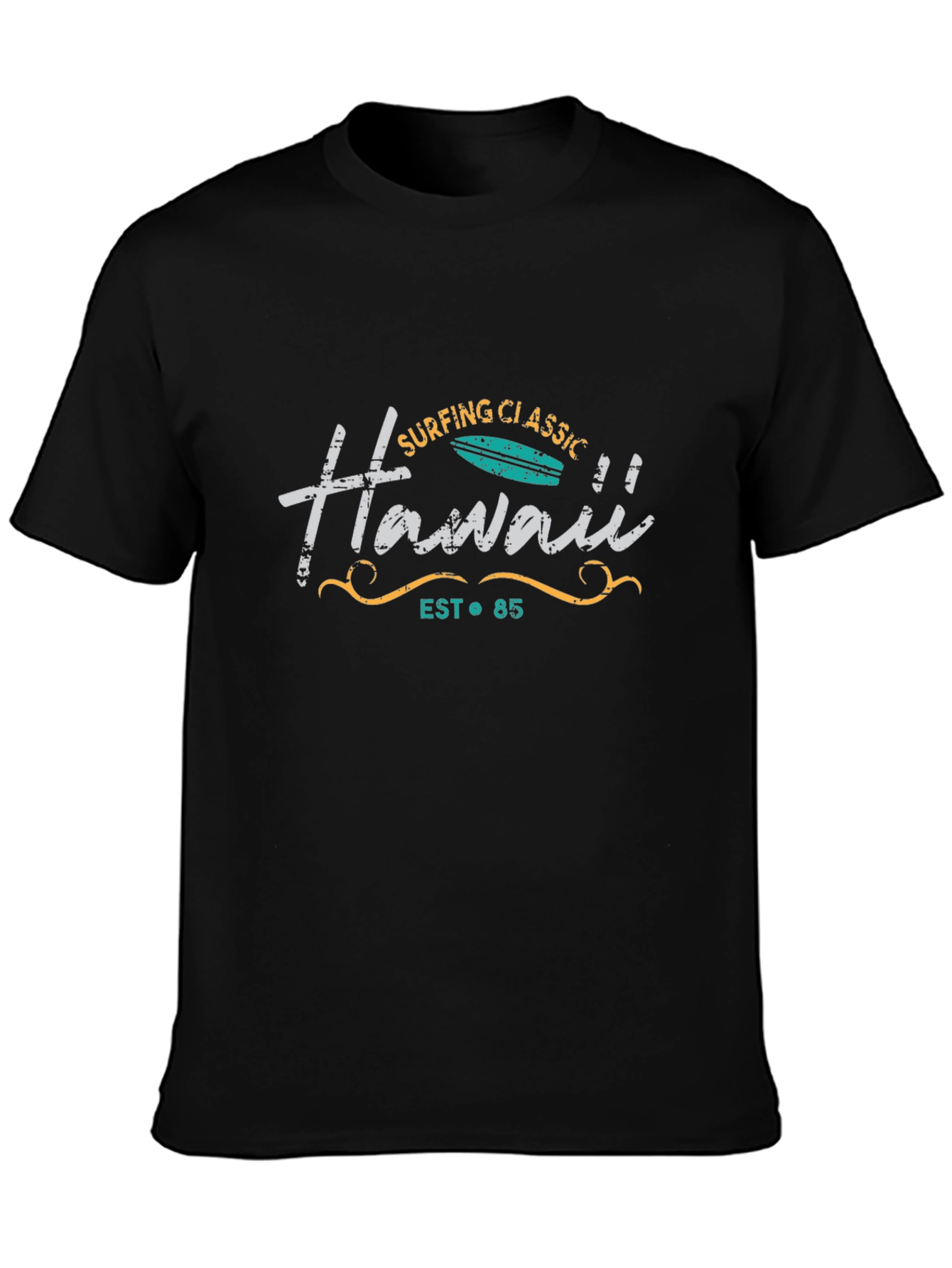Hawaii Surfing Classic Graphic T-Shirt