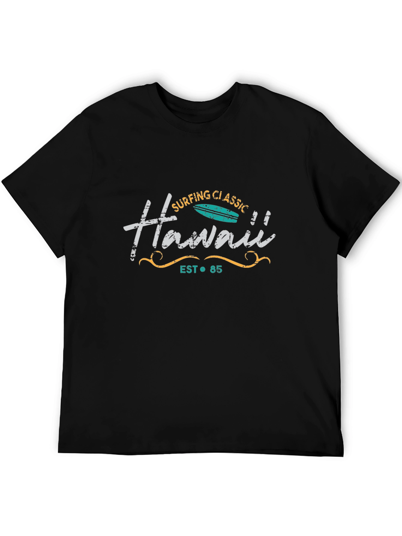 Hawaii Surfing Classic Graphic T-Shirt