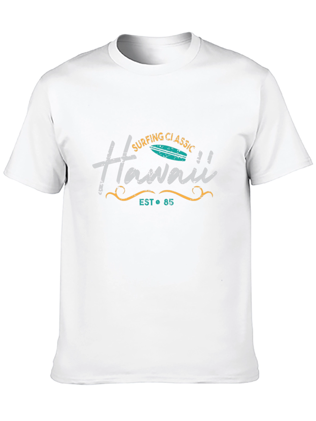 Hawaii Surfing Classic Graphic T-Shirt