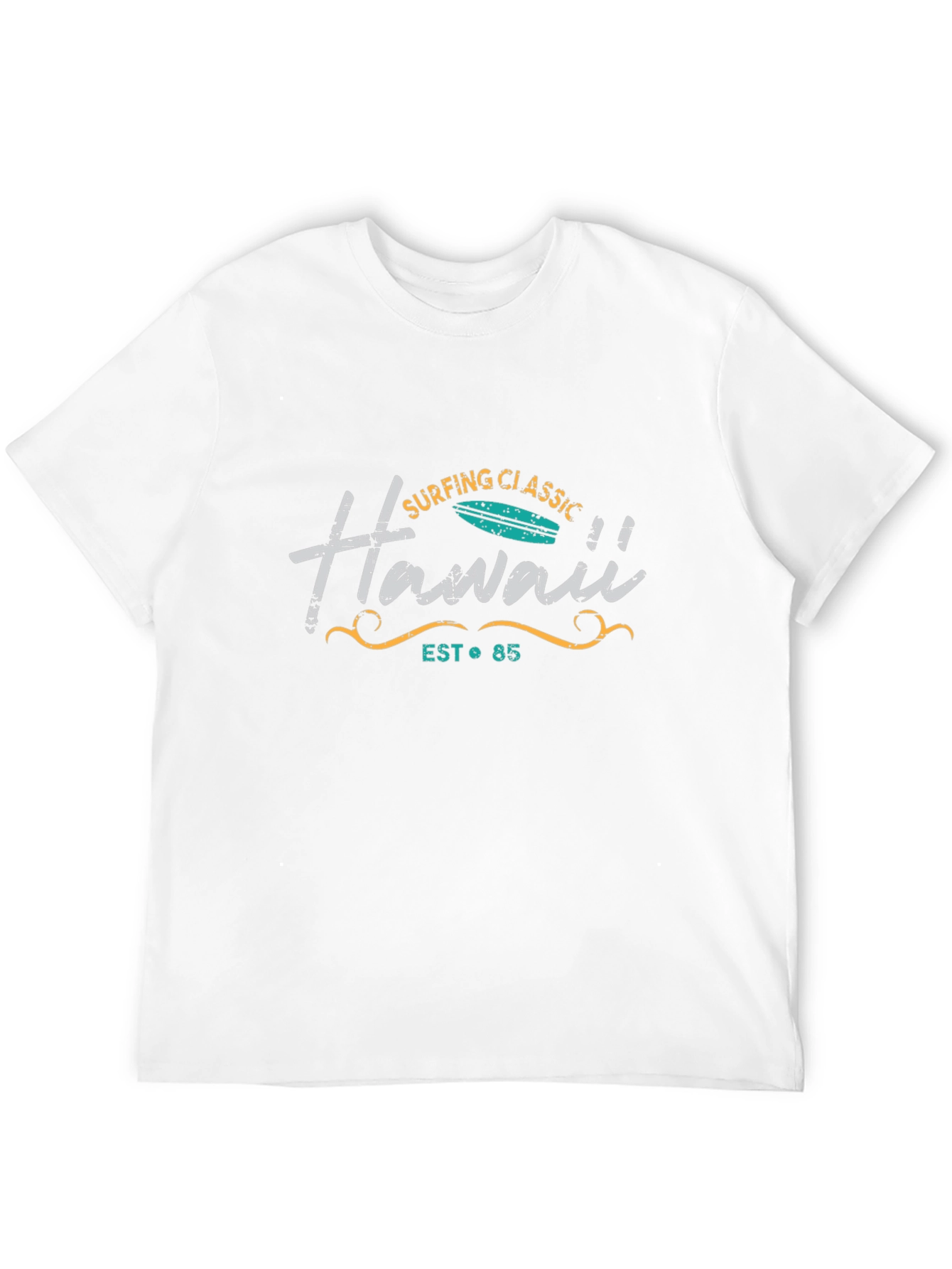 Hawaii Surfing Classic Graphic T-Shirt