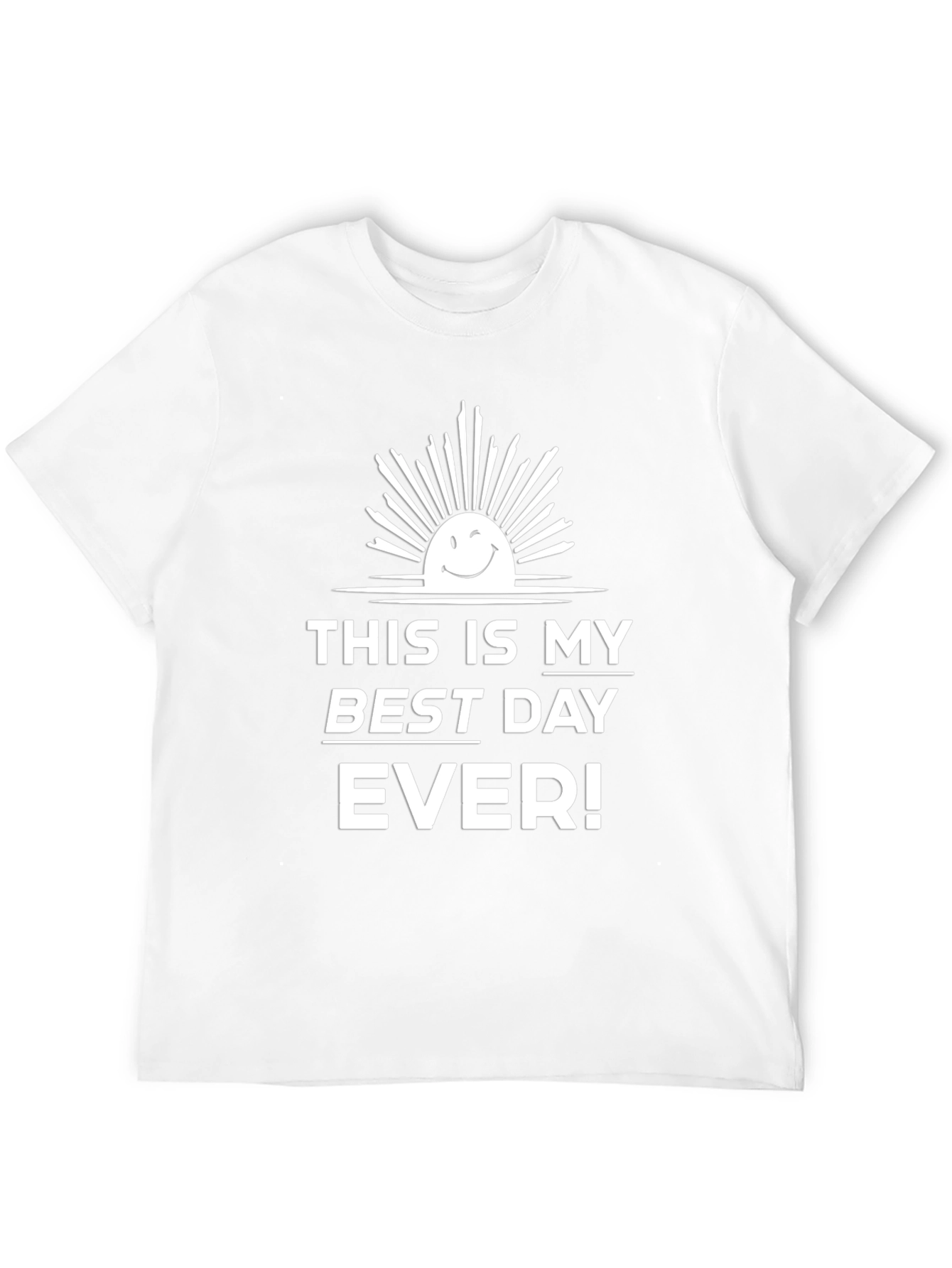 Best Day Ever Black T-Shirt with Winking Sun Graphic