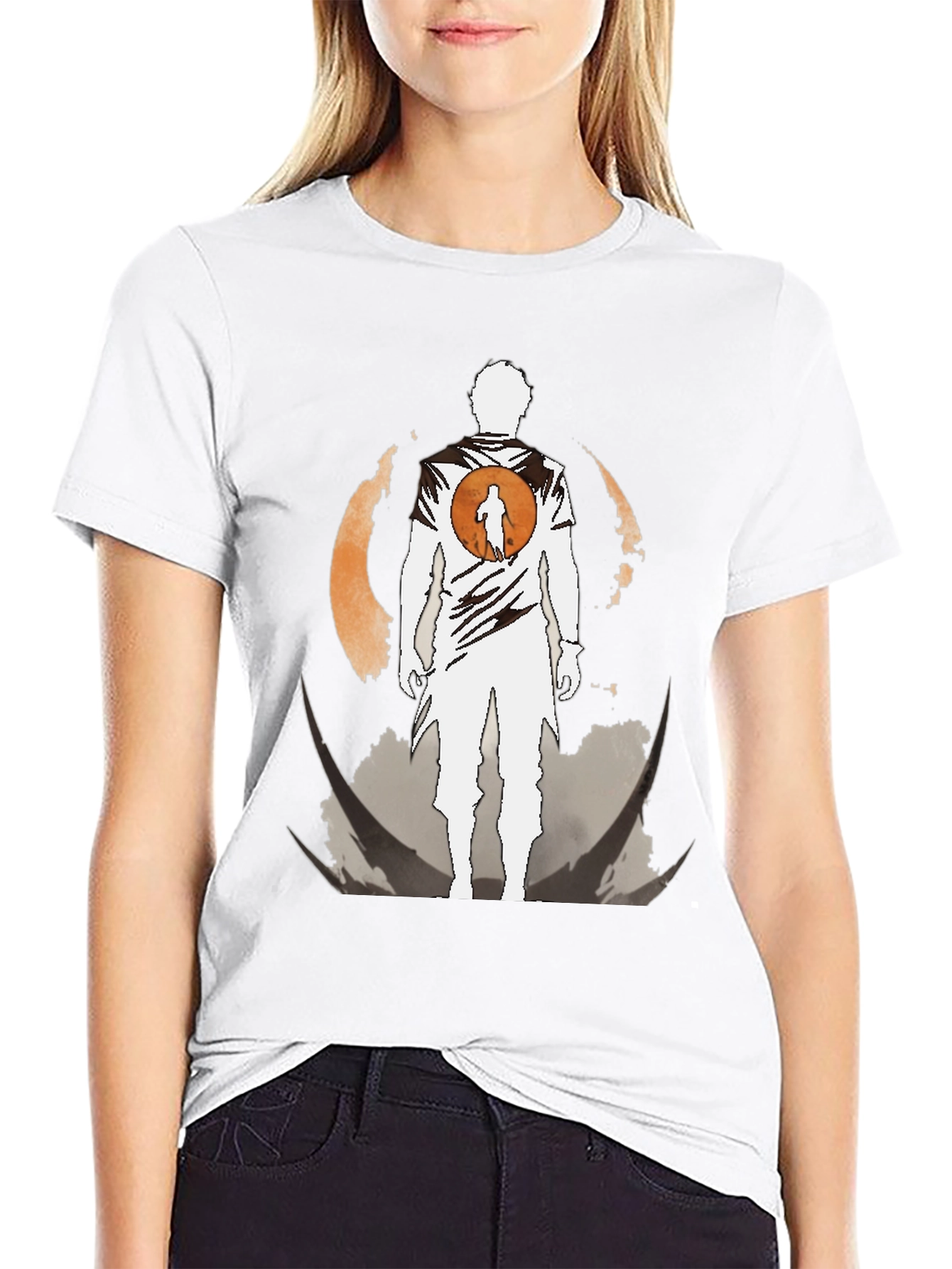 Stylish Graphic Tee - Anime Silhouette