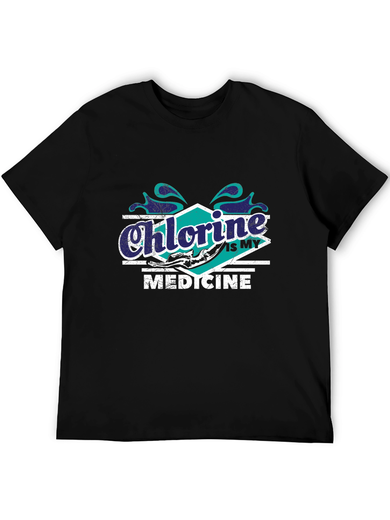 Chlorine Is My Medicine Swimmer T-Shirt