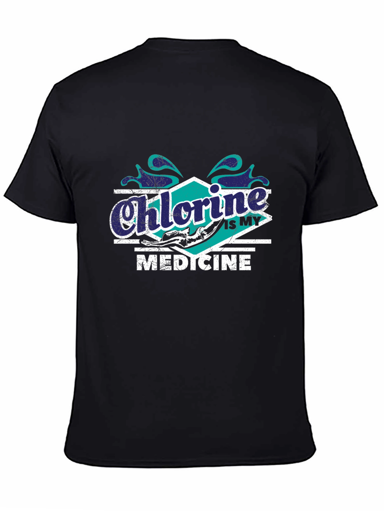 Chlorine Is My Medicine Swimmer T-Shirt