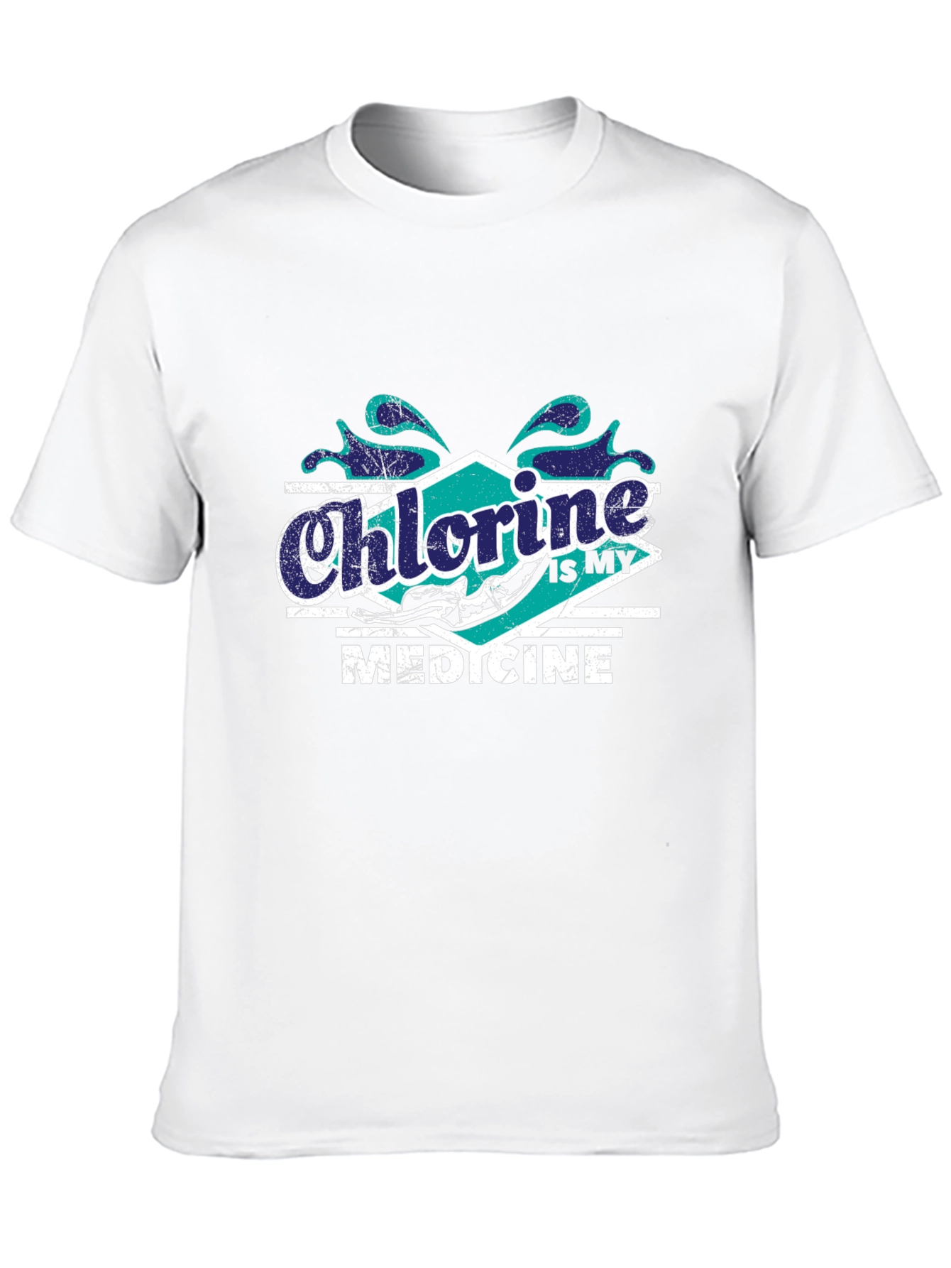Chlorine Is My Medicine Swimmer T-Shirt