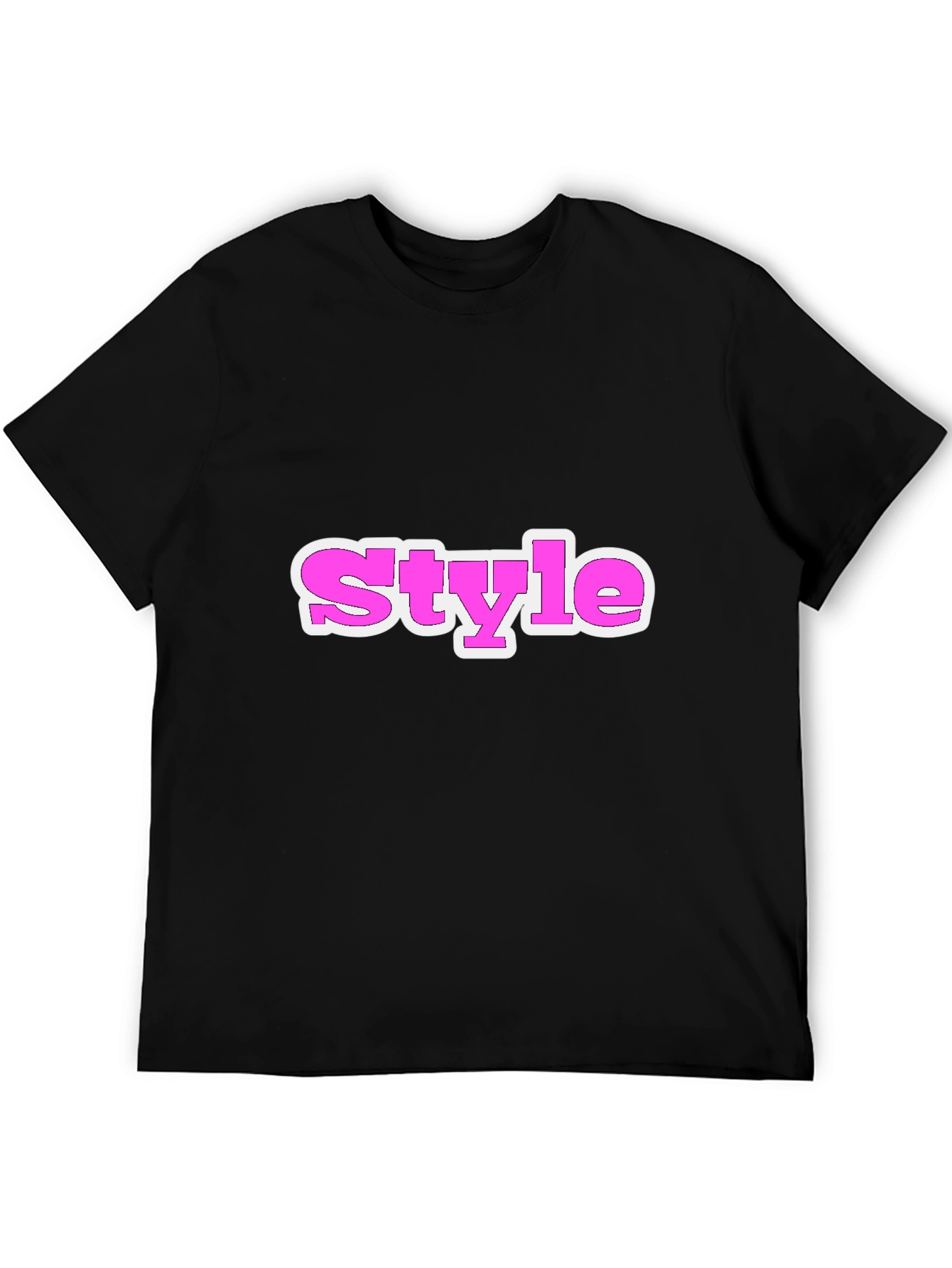 Stylish Black Tee with Style Graphic