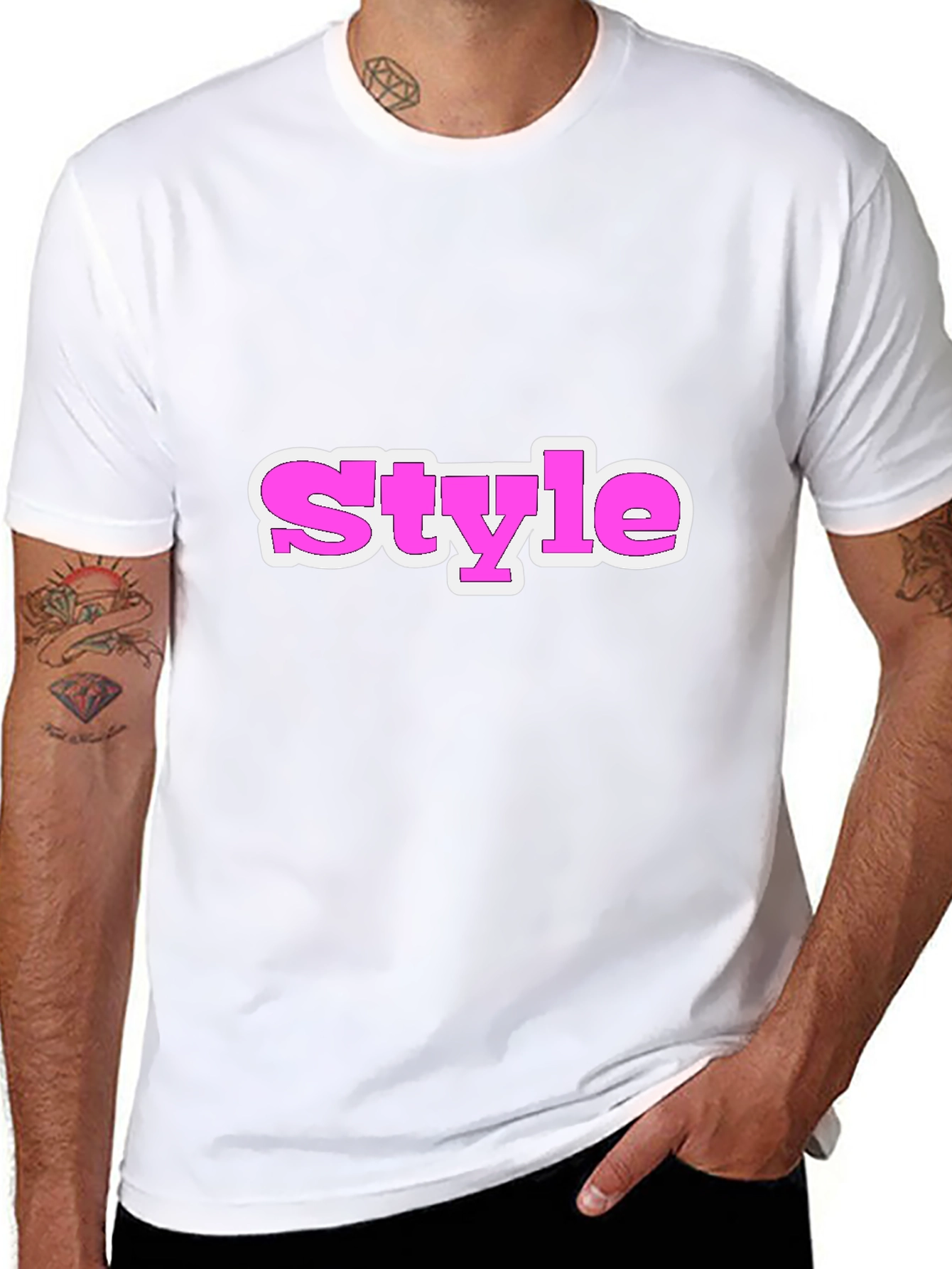 Stylish Black Tee with Style Graphic