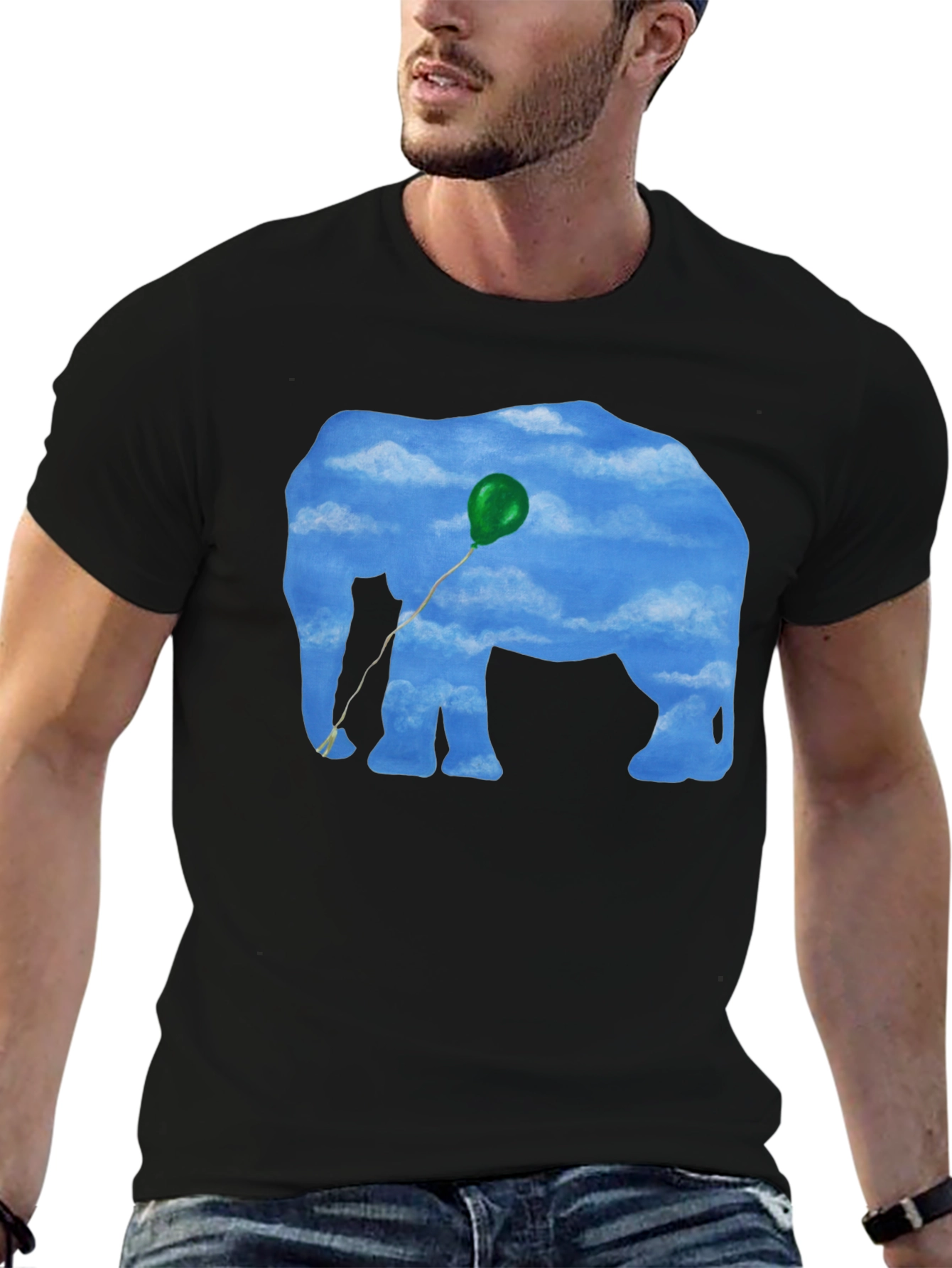 Sky Elephant Graphic Tee - Unique Cloud Design