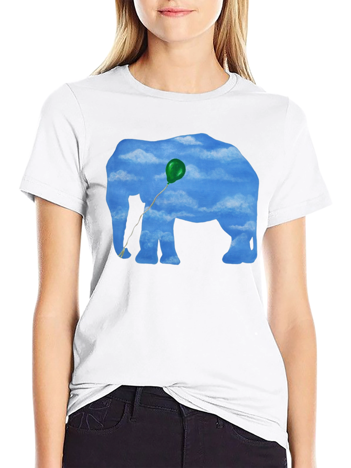 Sky Elephant Graphic Tee - Unique Cloud Design