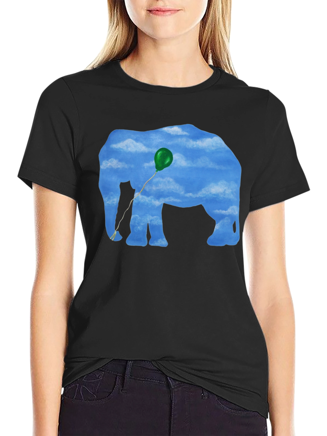 Sky Elephant Graphic Tee - Unique Cloud Design