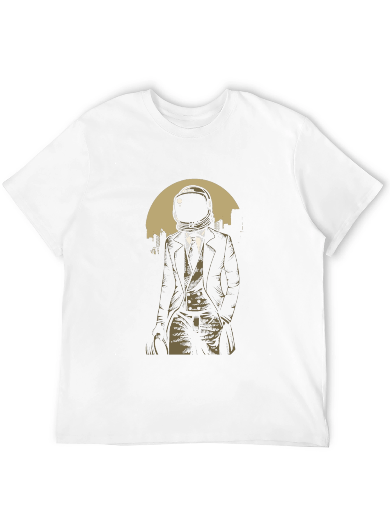 Astronaut in Suit Graphic T-Shirt - Black