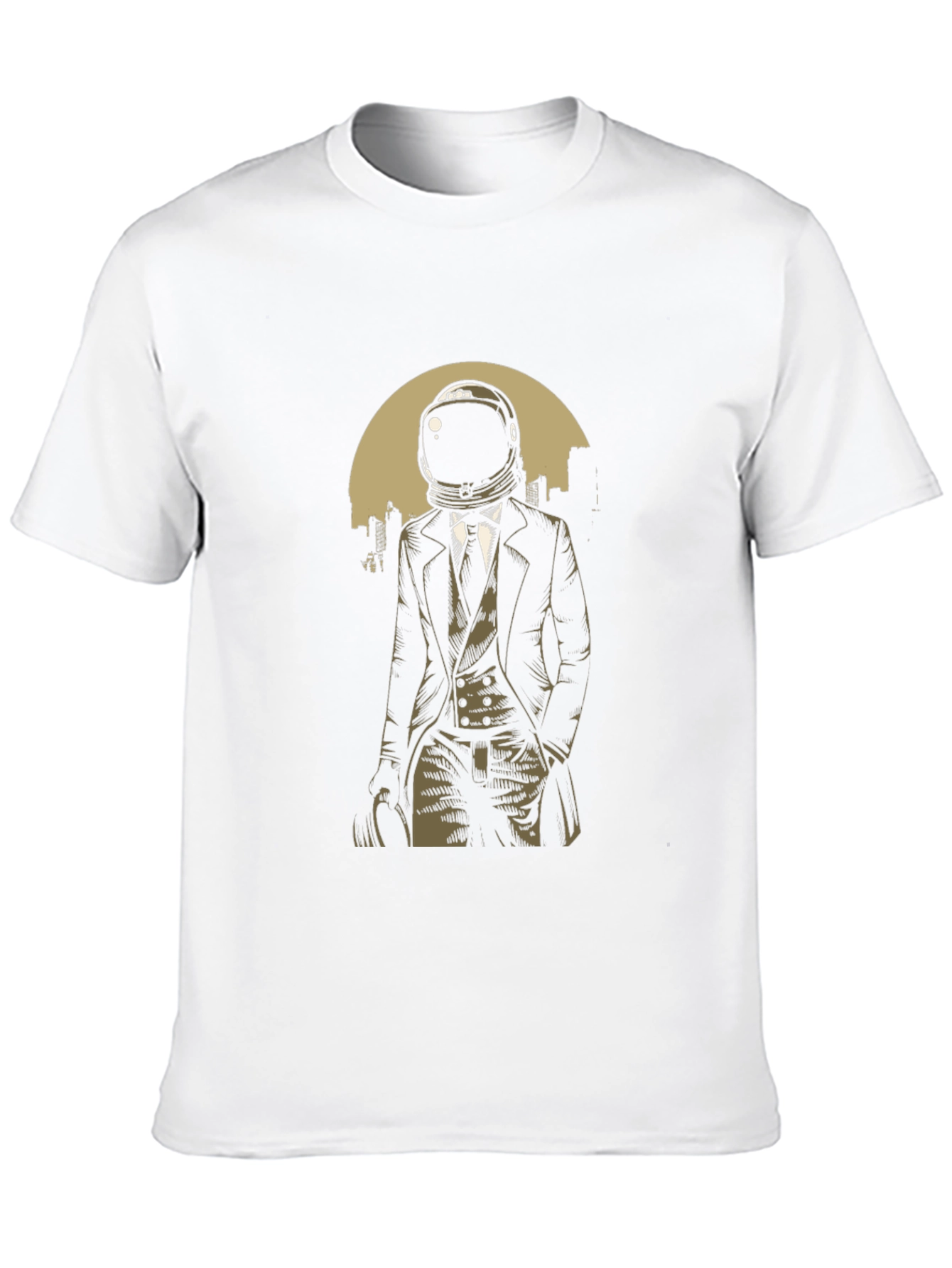 Astronaut in Suit Graphic T-Shirt - Black