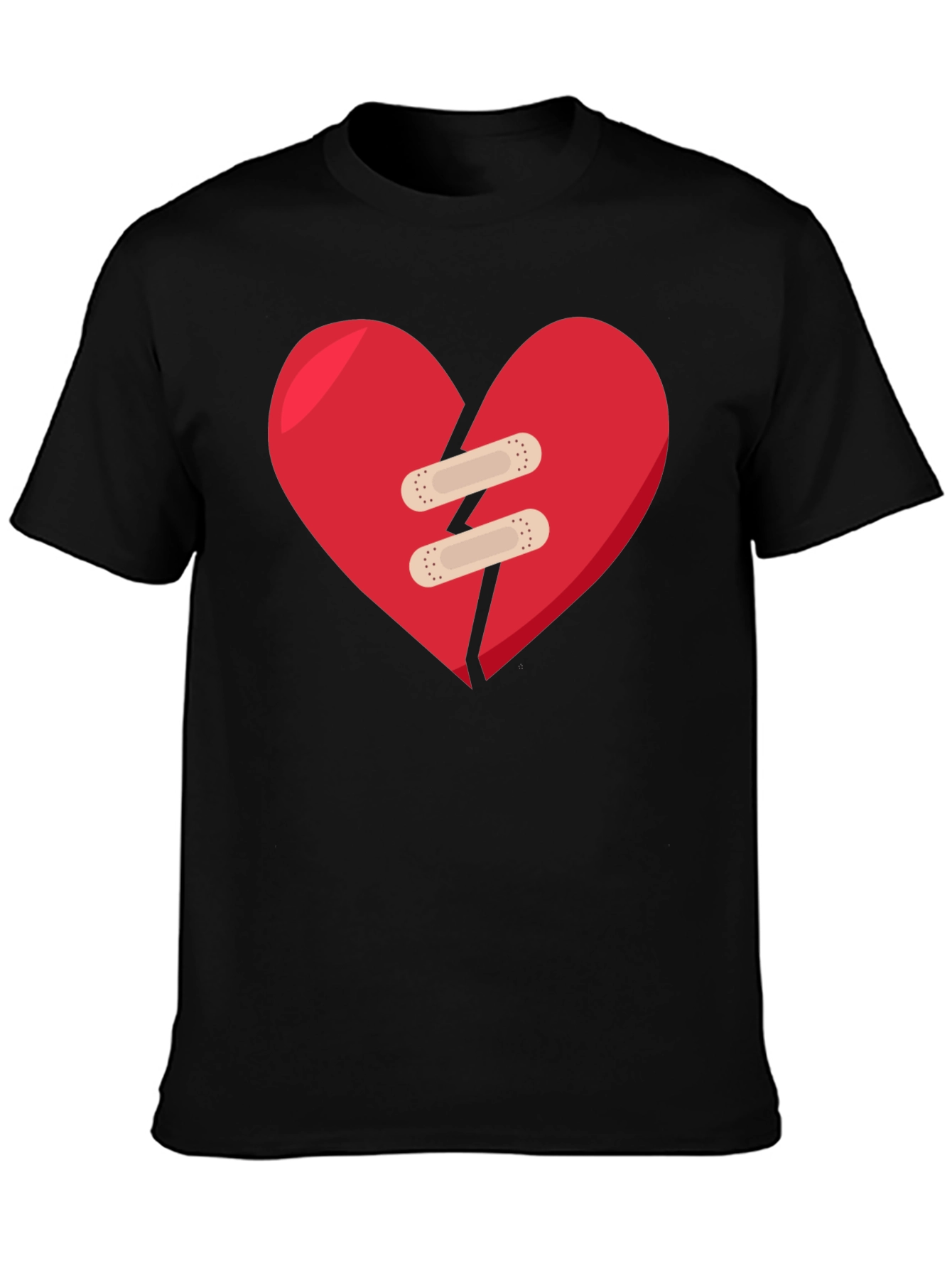 Mended Heart Graphic Black T-Shirt
