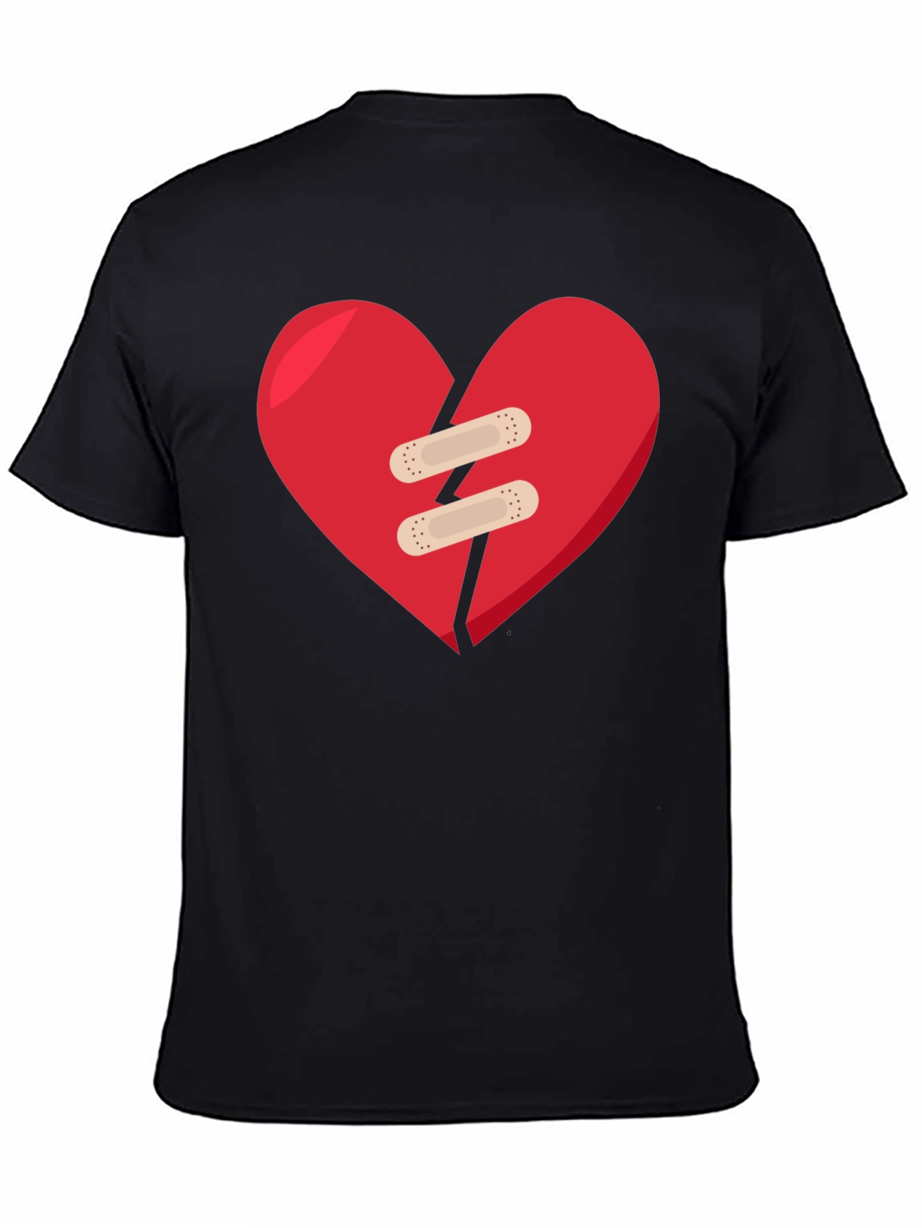 Mended Heart Graphic Black T-Shirt