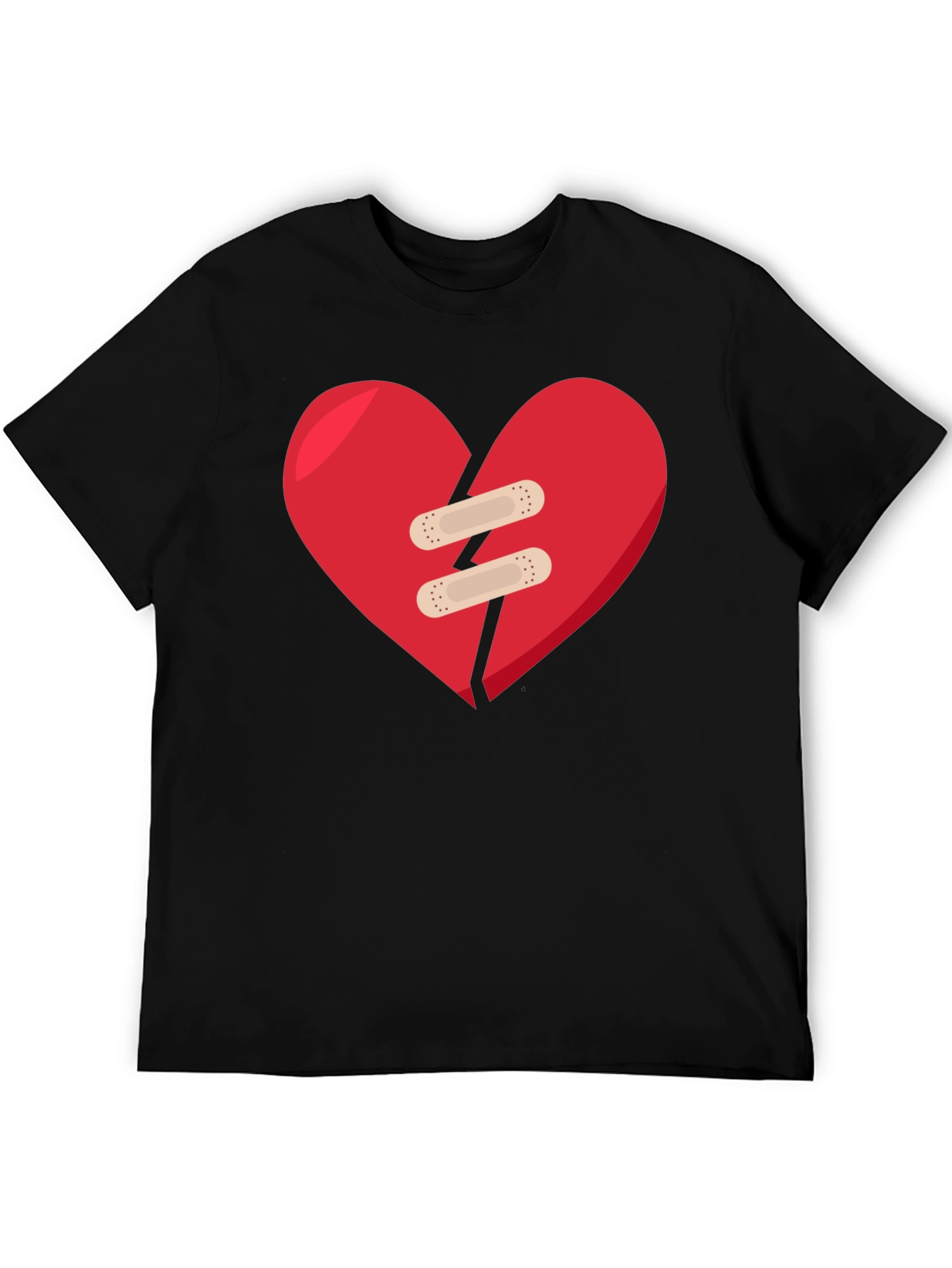 Mended Heart Graphic Black T-Shirt