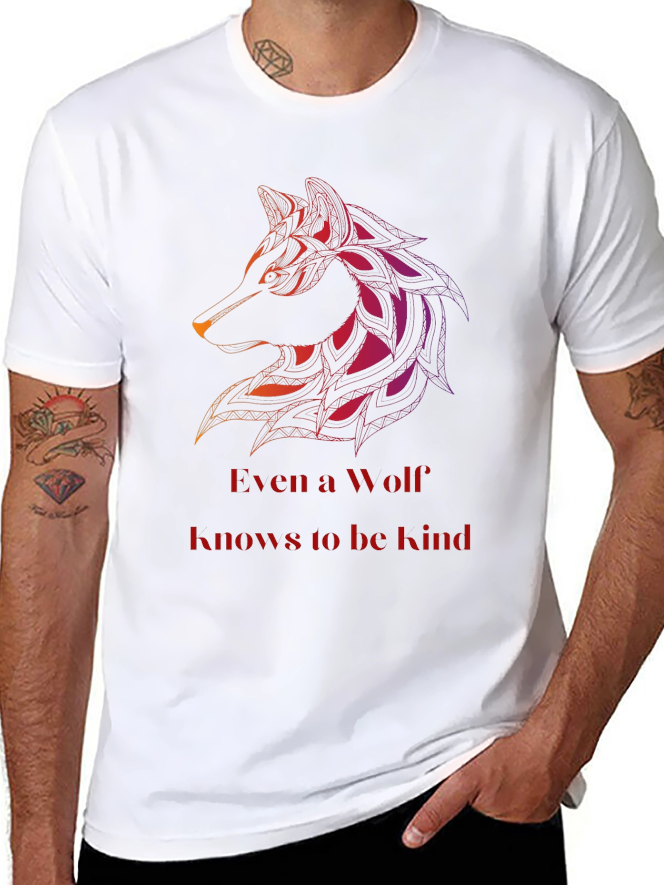 Wolf Kind T-Shirt - Mens Black Graphic Tee