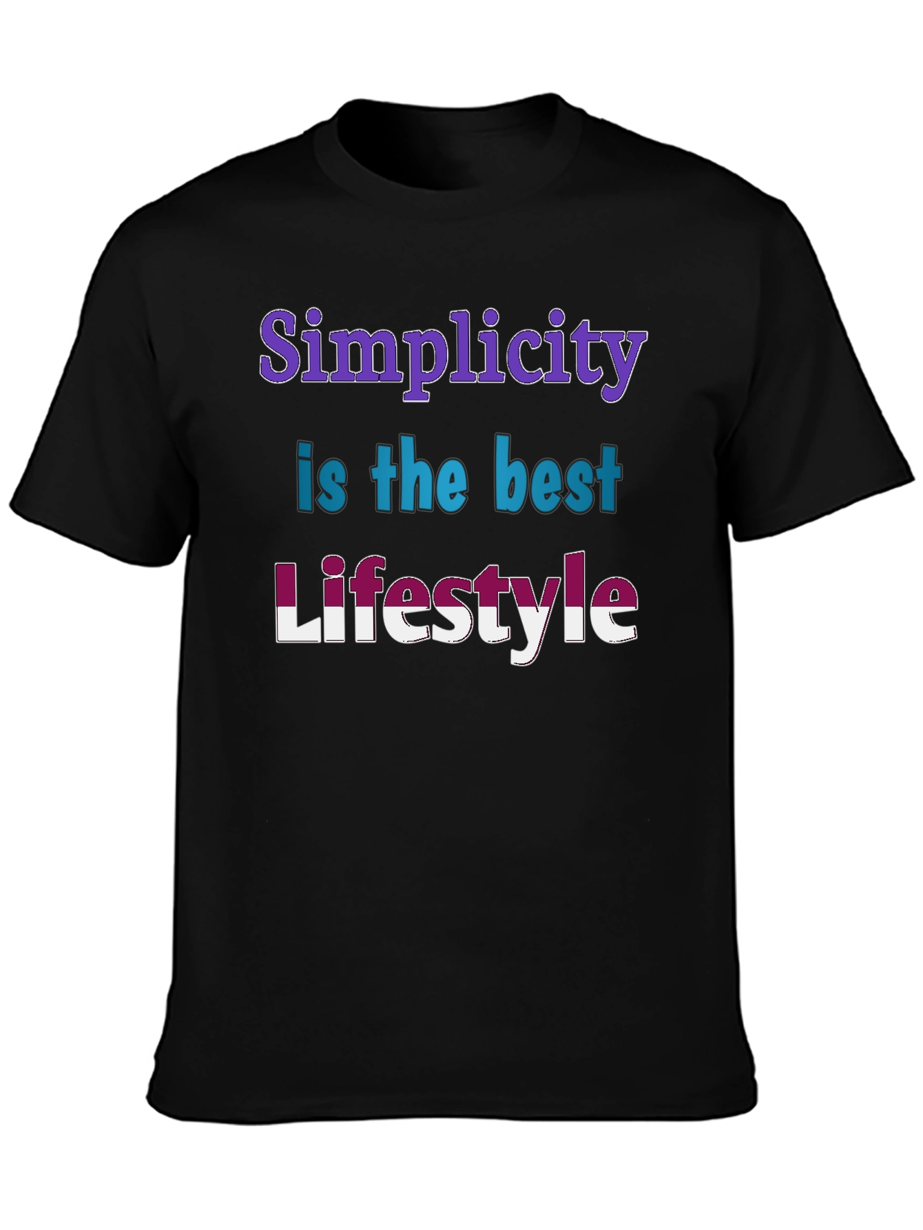 Simplicity Lifestyle Black T-Shirt