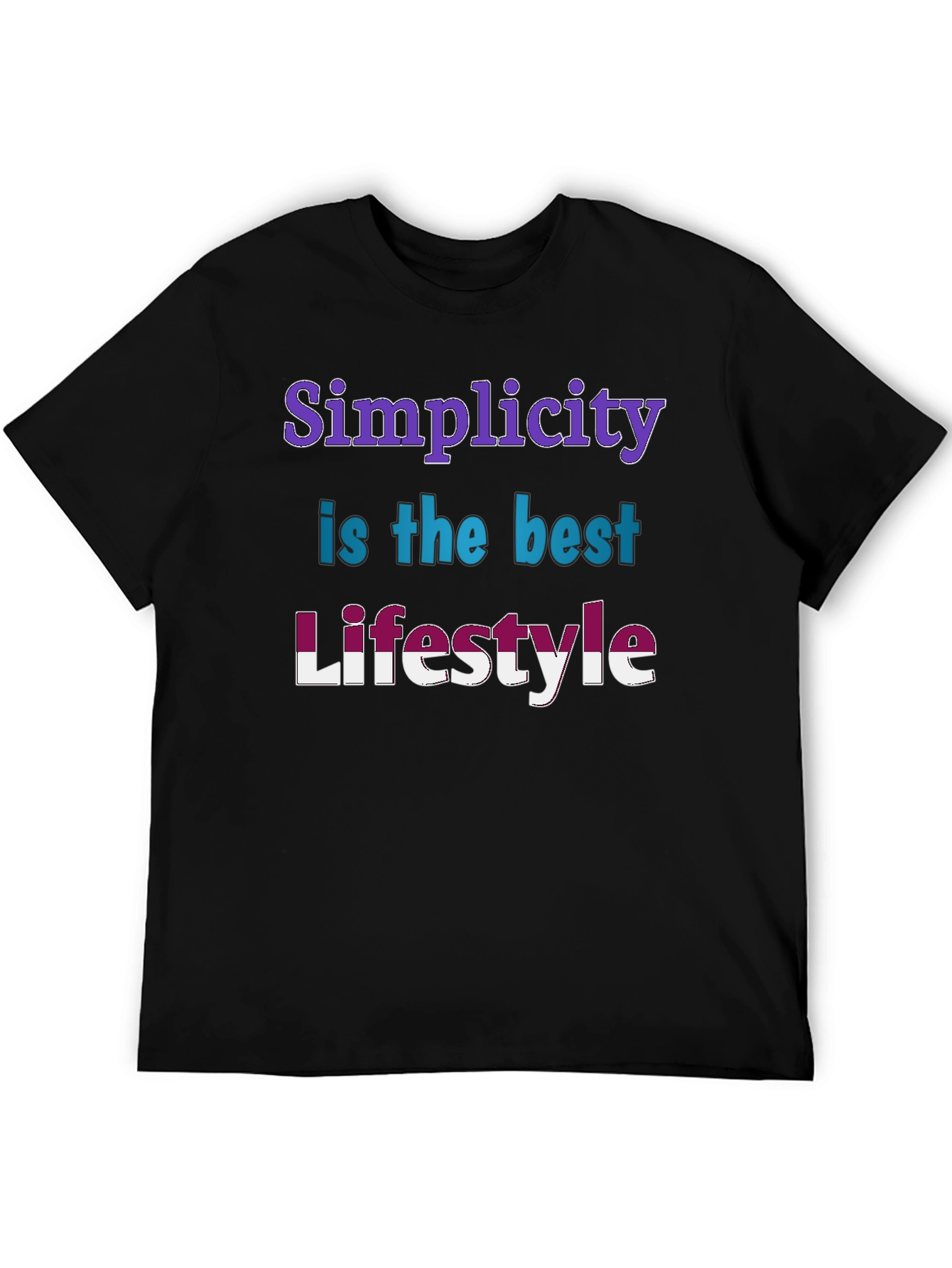Simplicity Lifestyle Black T-Shirt