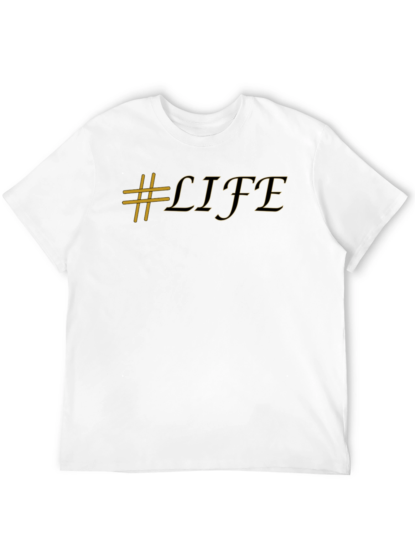 #Life Graphic Black T-Shirt Casual Style