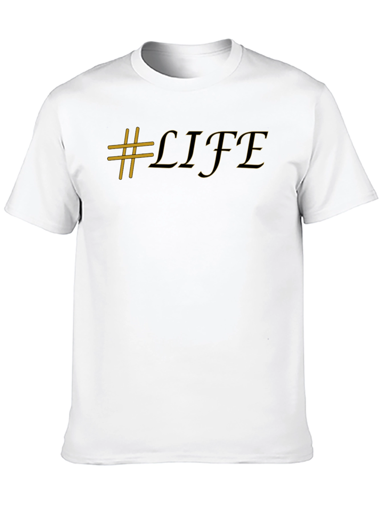 #Life Graphic Black T-Shirt Casual Style