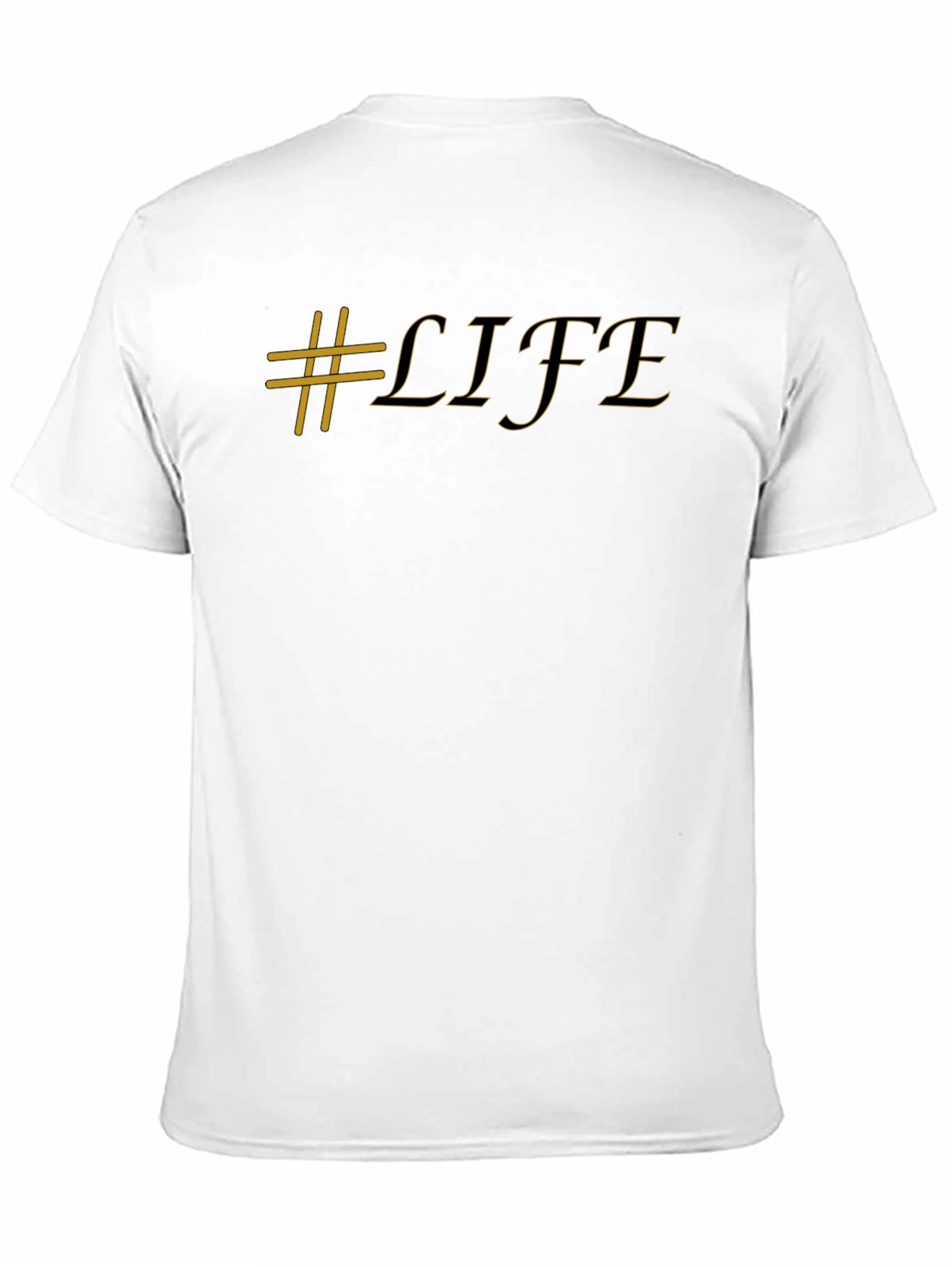 #Life Graphic Black T-Shirt Casual Style