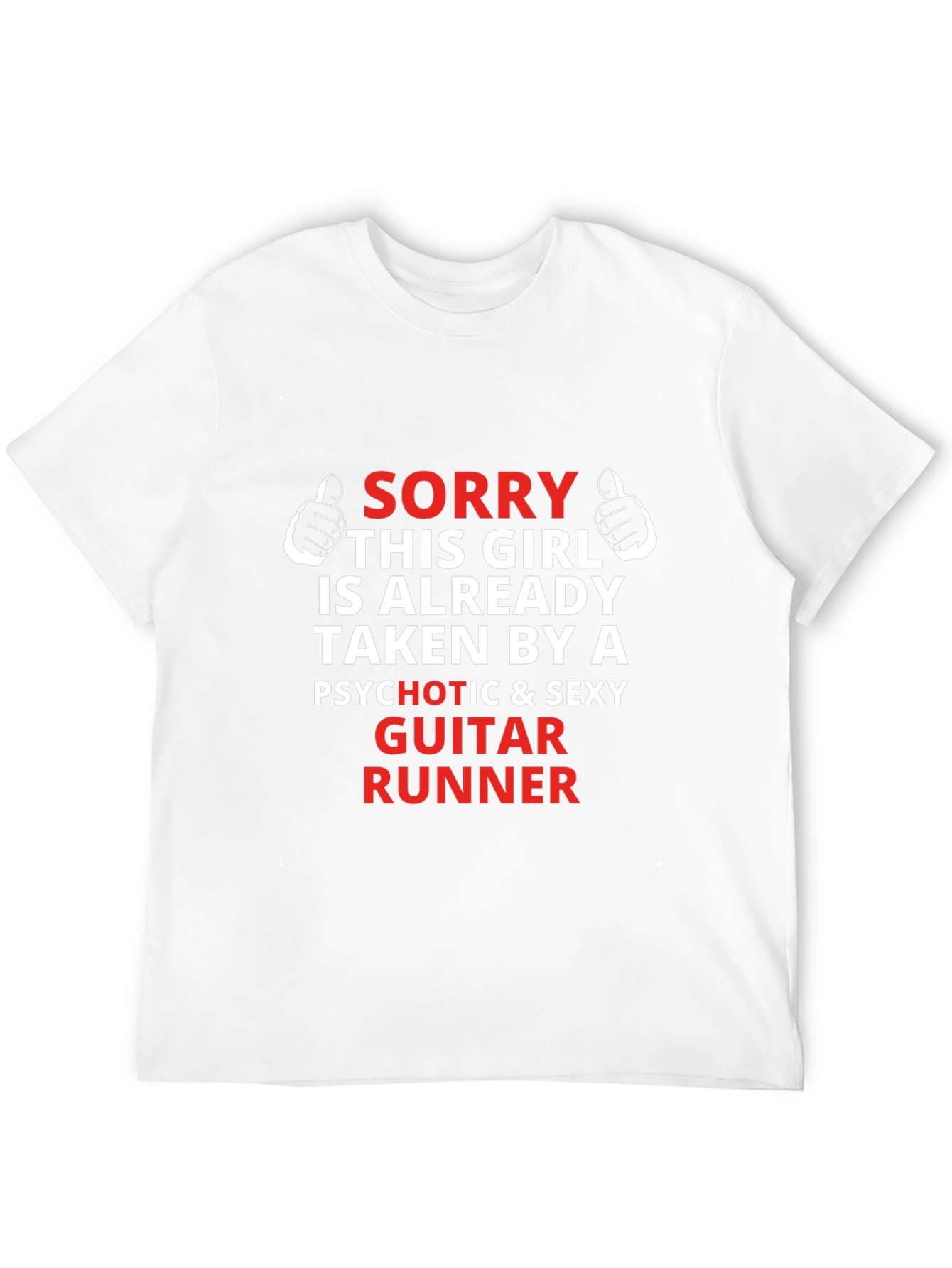 Sorry Taken By Guitar Runner Graphic T-Shirt