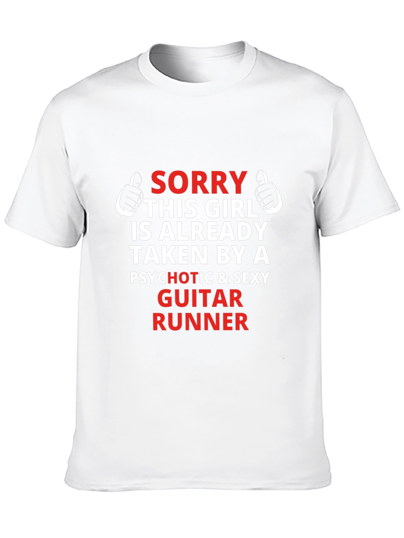 Sorry Taken By Guitar Runner Graphic T-Shirt