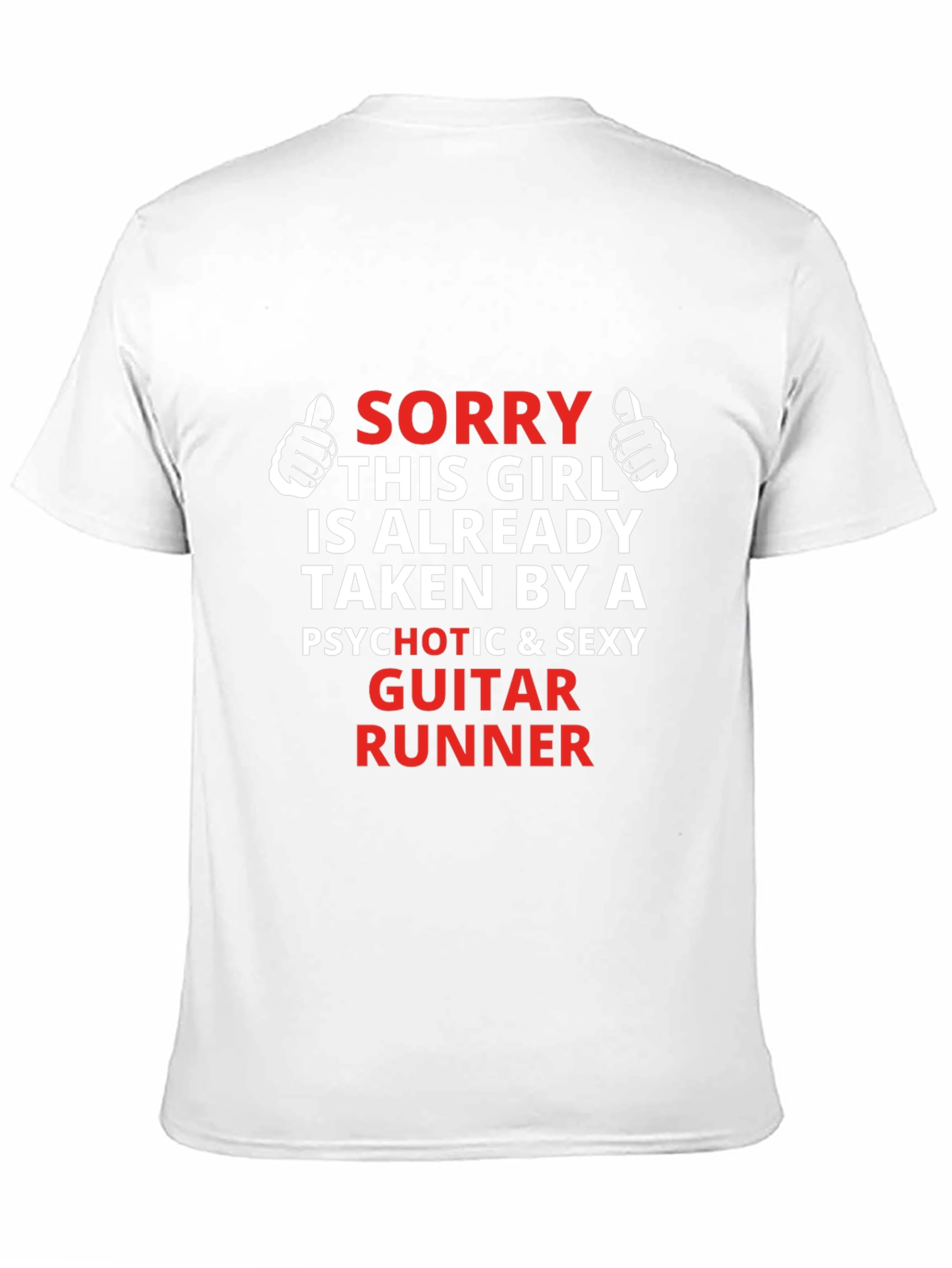 Sorry Taken By Guitar Runner Graphic T-Shirt