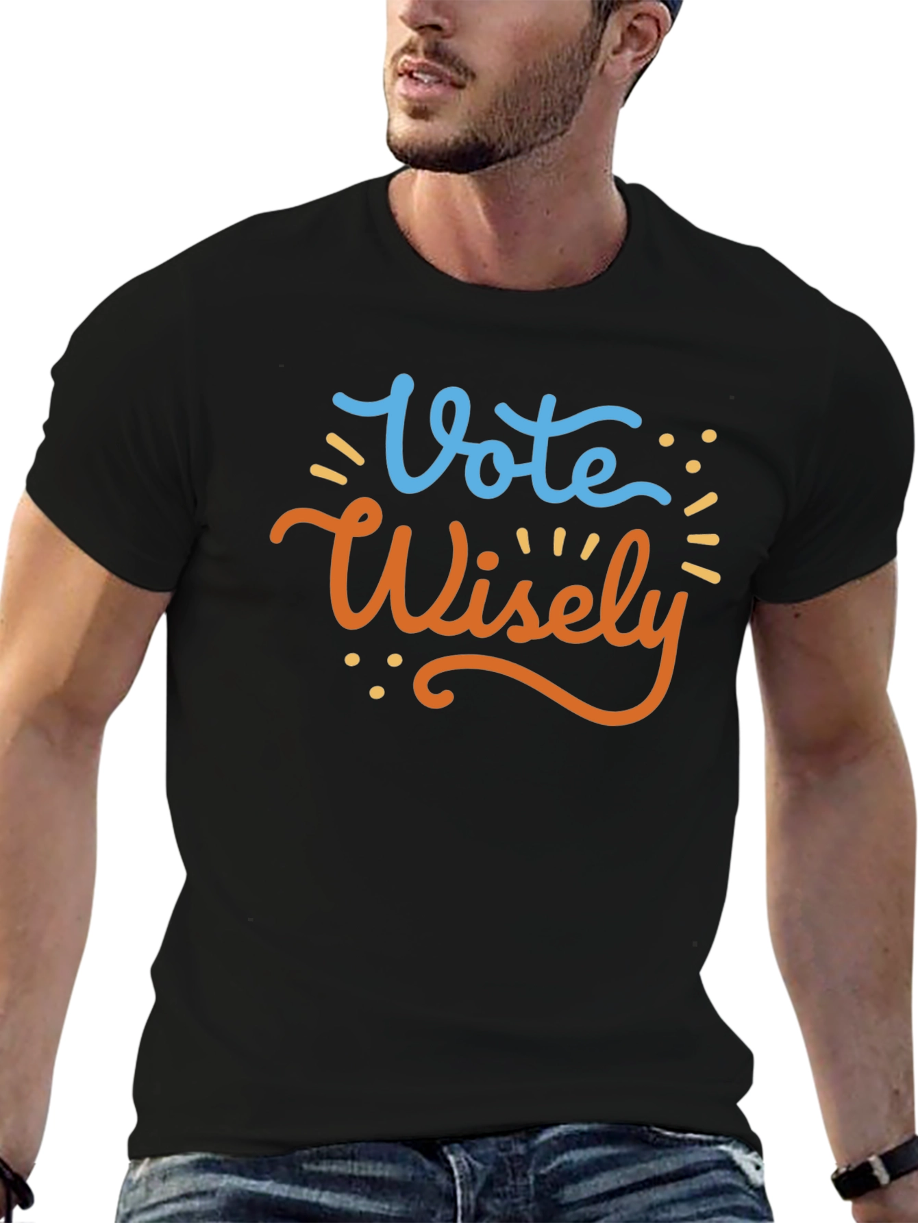 Vote Wisely Graphic Tee - Black Cotton T-Shirt